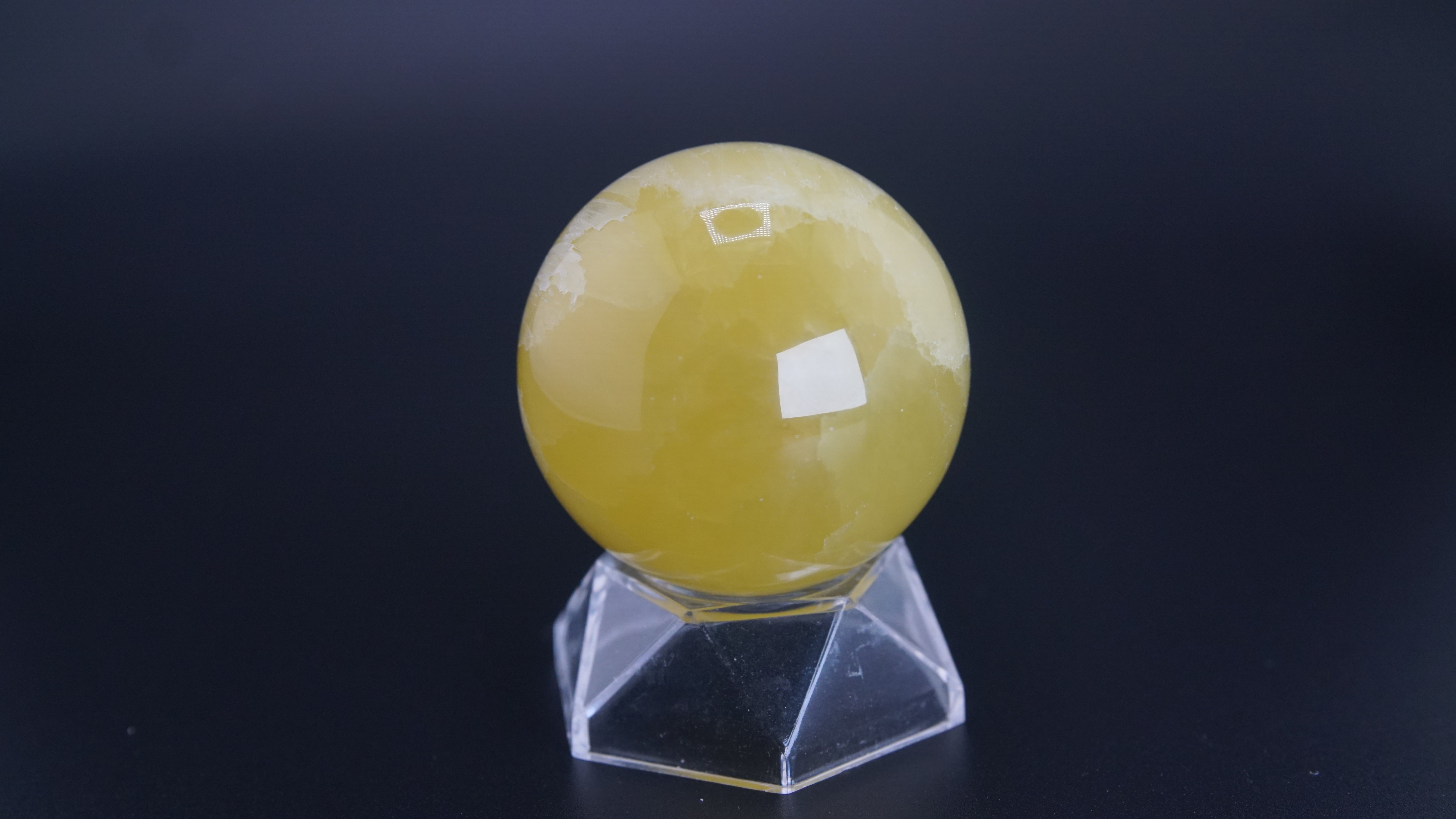 Lemon Calcite Sphere From Pakistan
