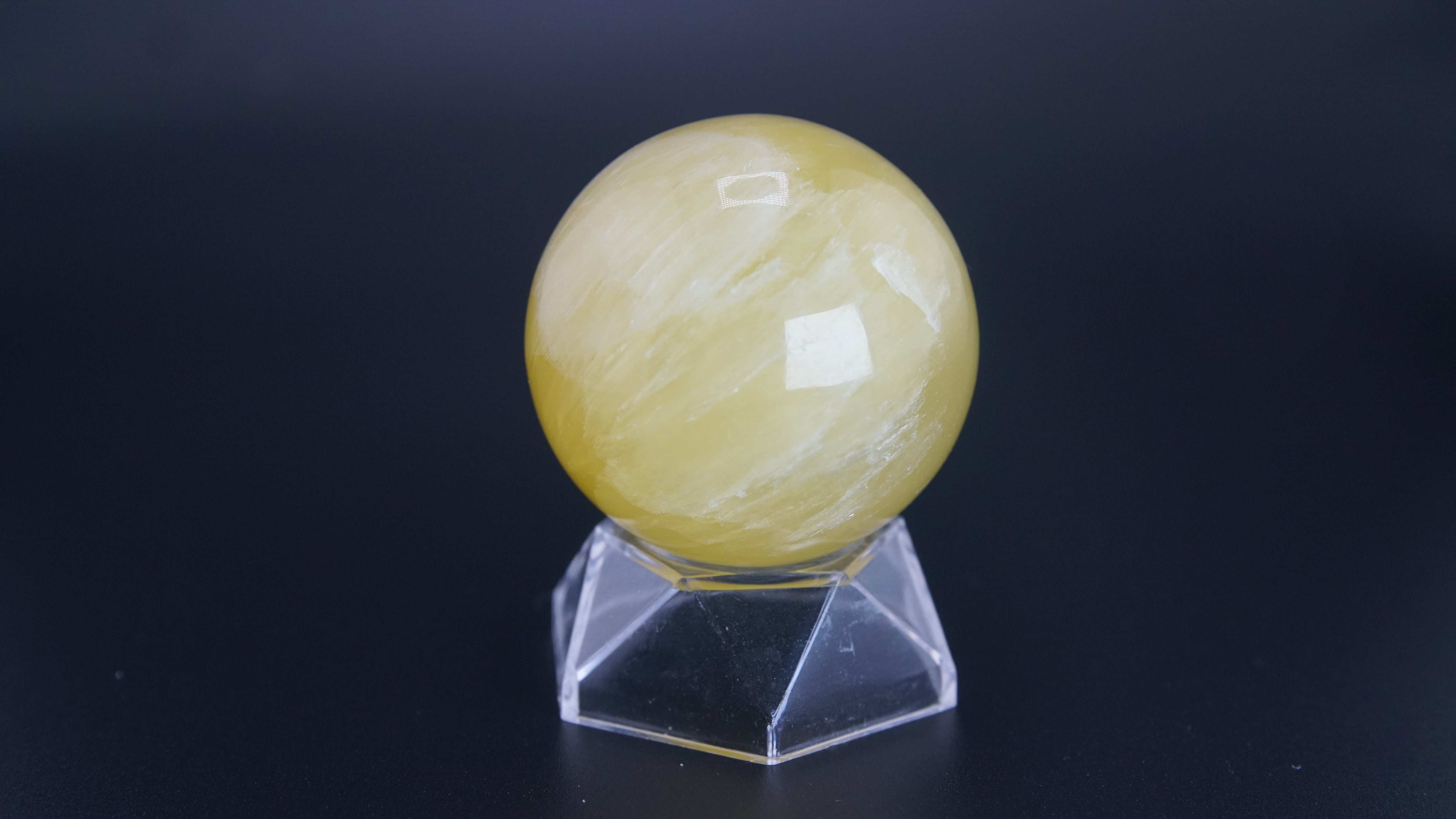 Lemon Calcite Sphere From Pakistan