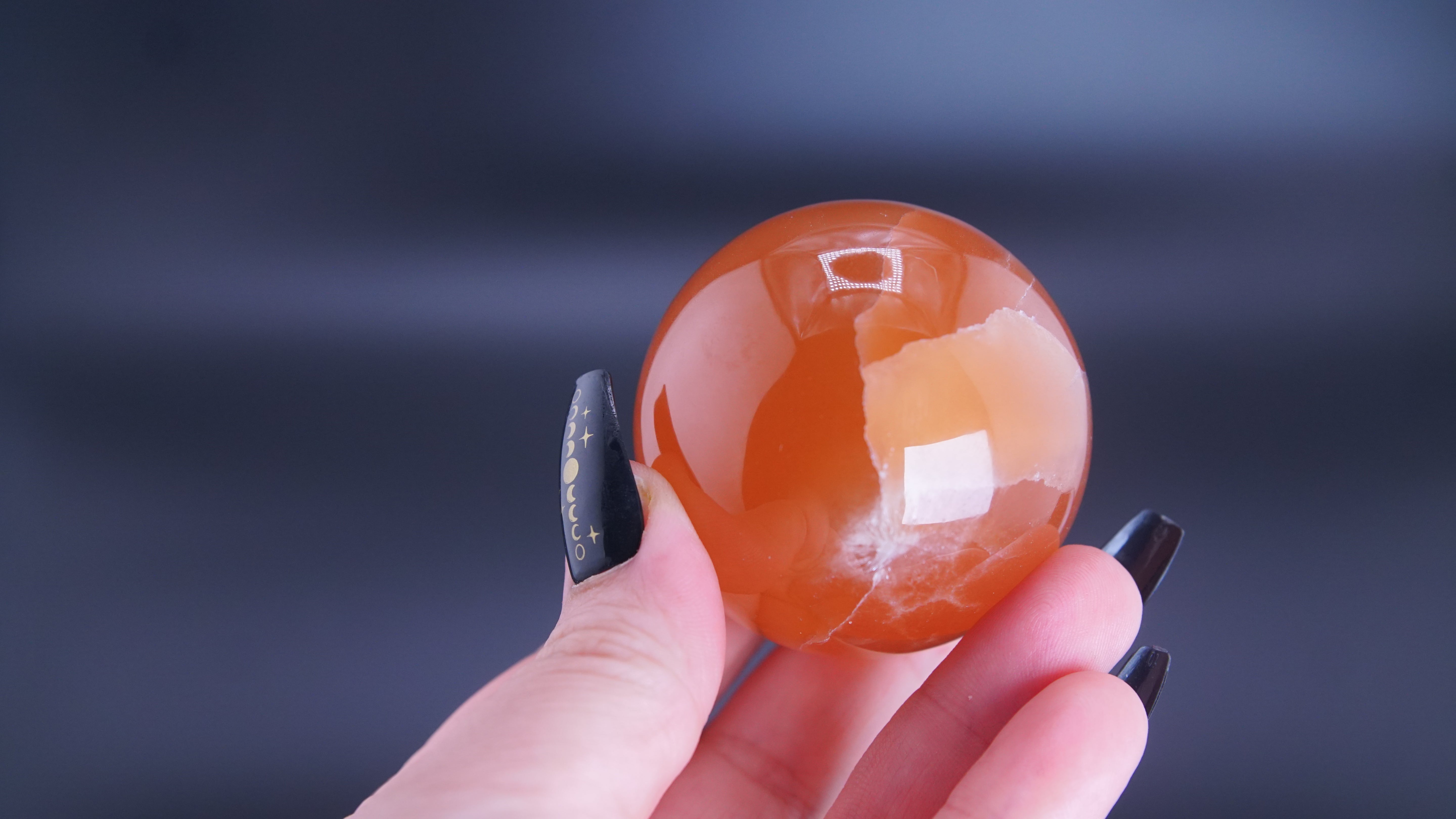 Honey Calcite Sphere From Pakistan