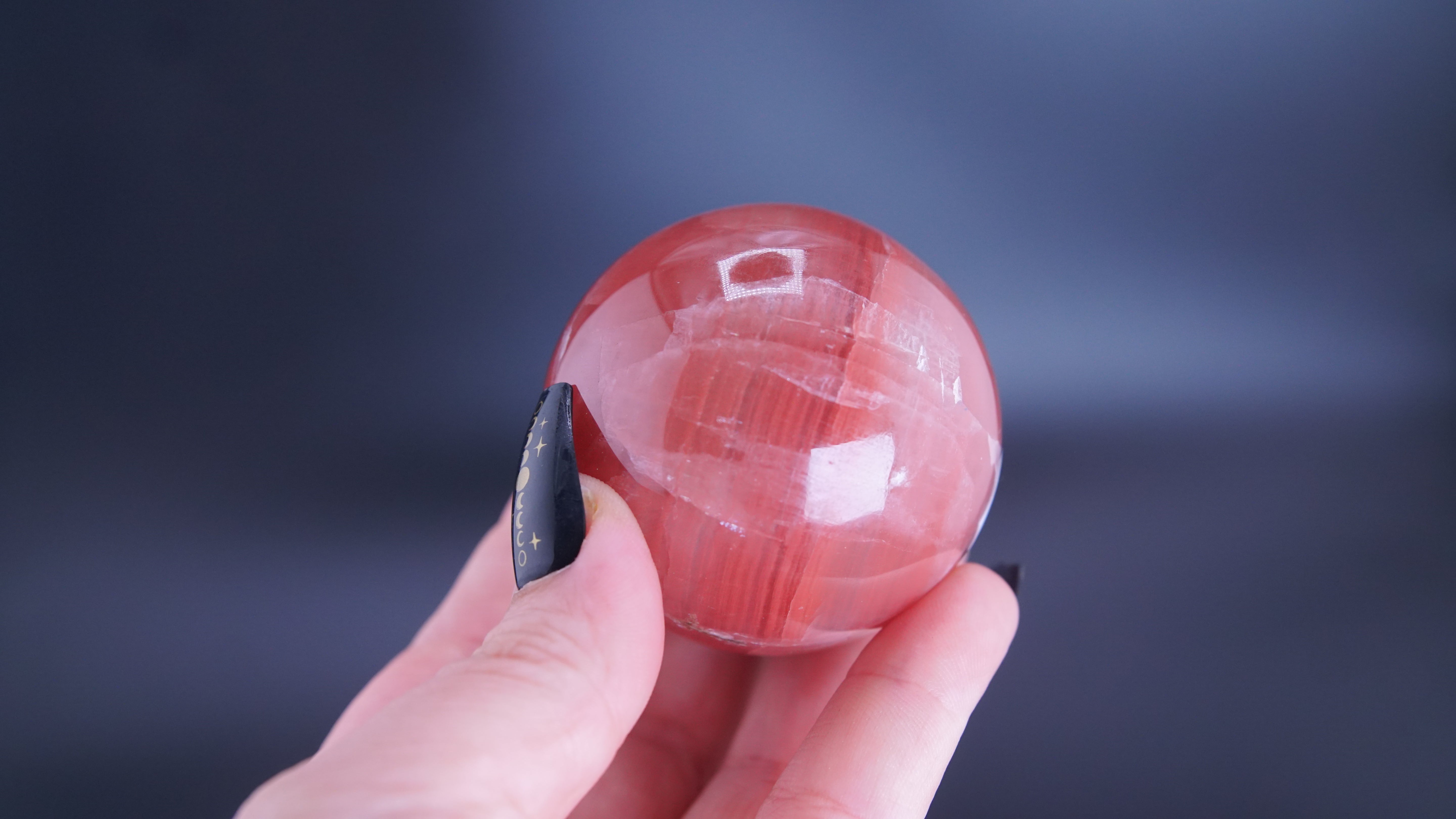 Rose Calcite Sphere From Pakistan