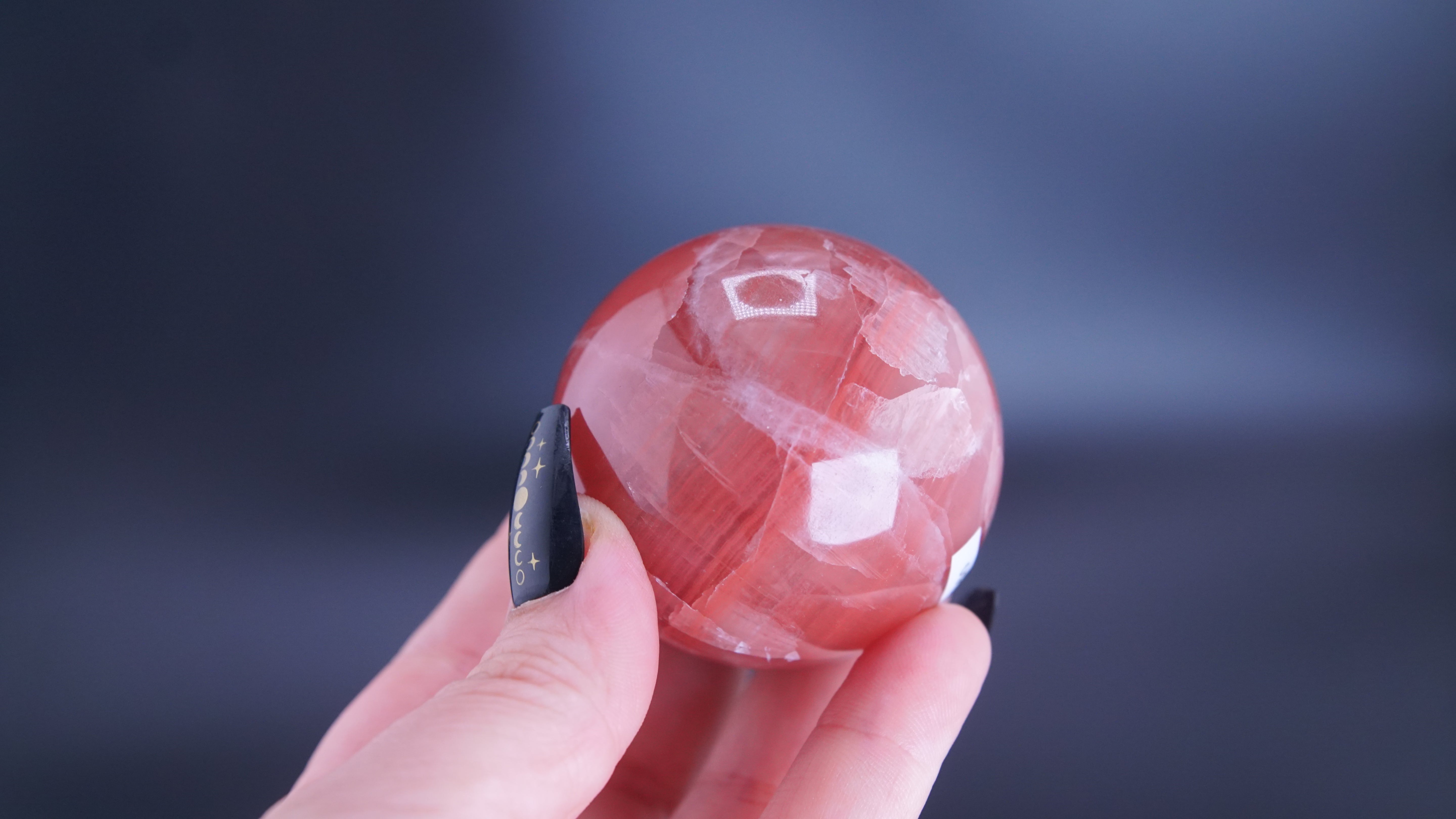 Rose Calcite Sphere From Pakistan
