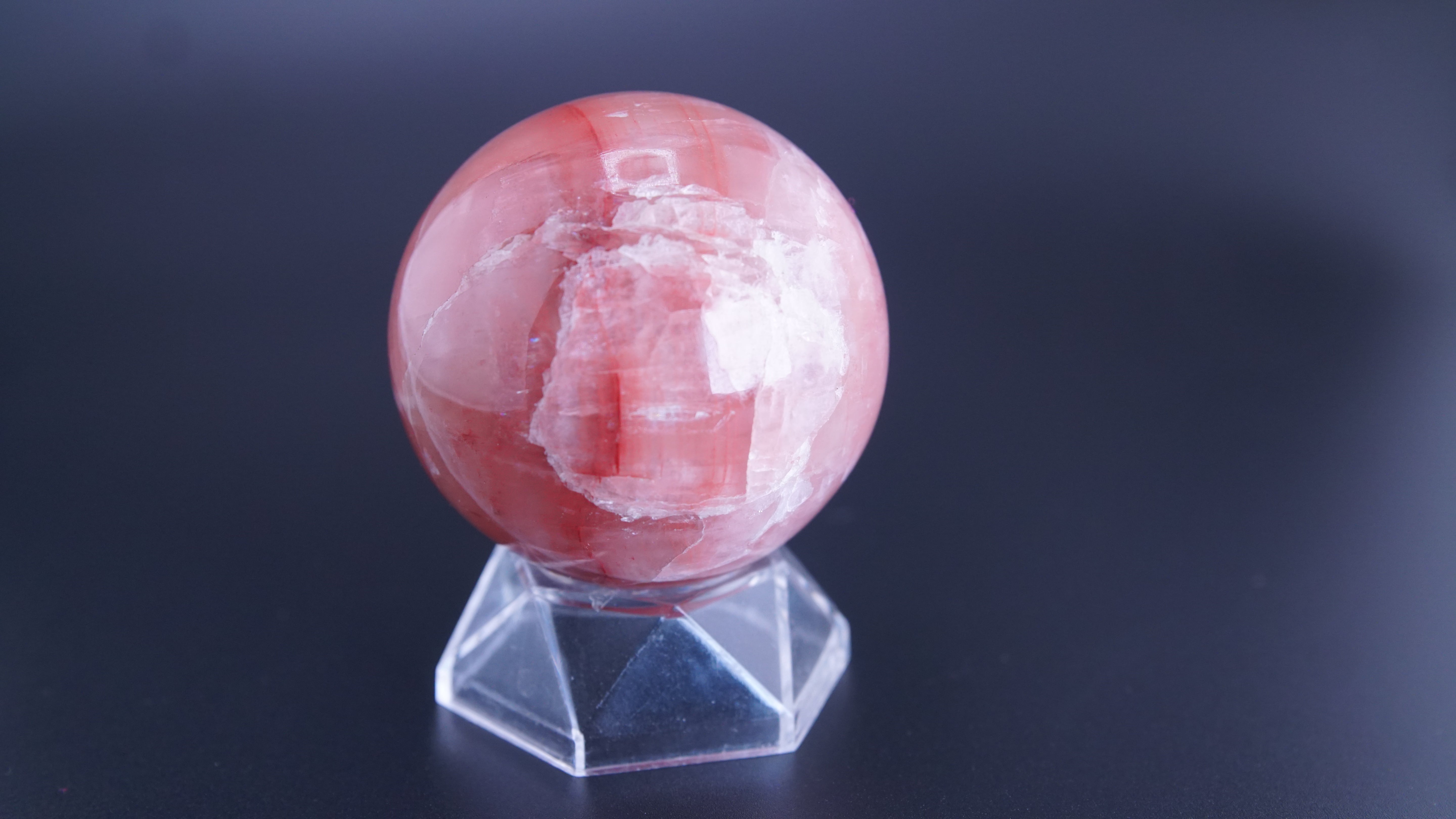 Rose Calcite Sphere From Pakistan