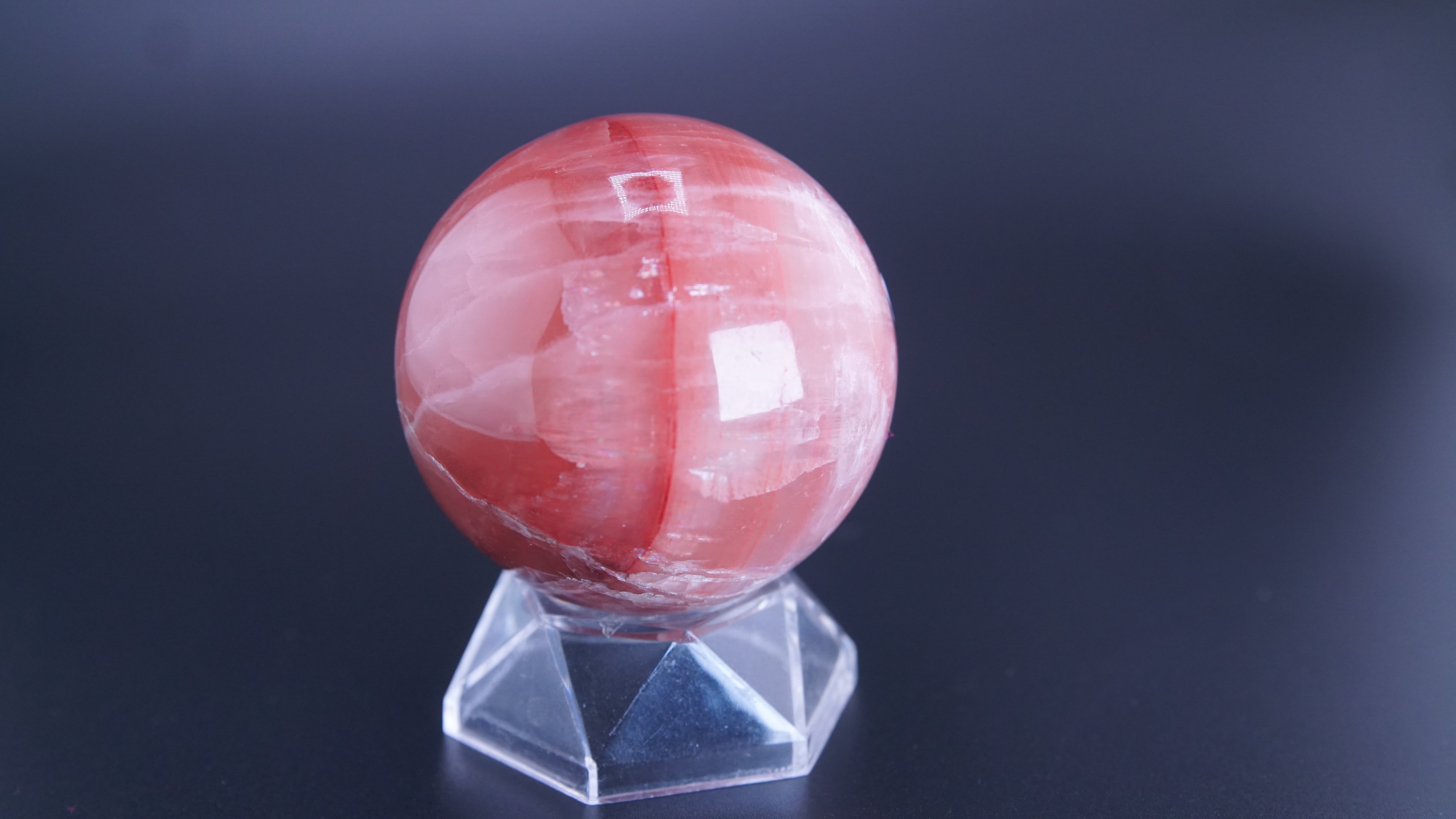 Rose Calcite Sphere From Pakistan