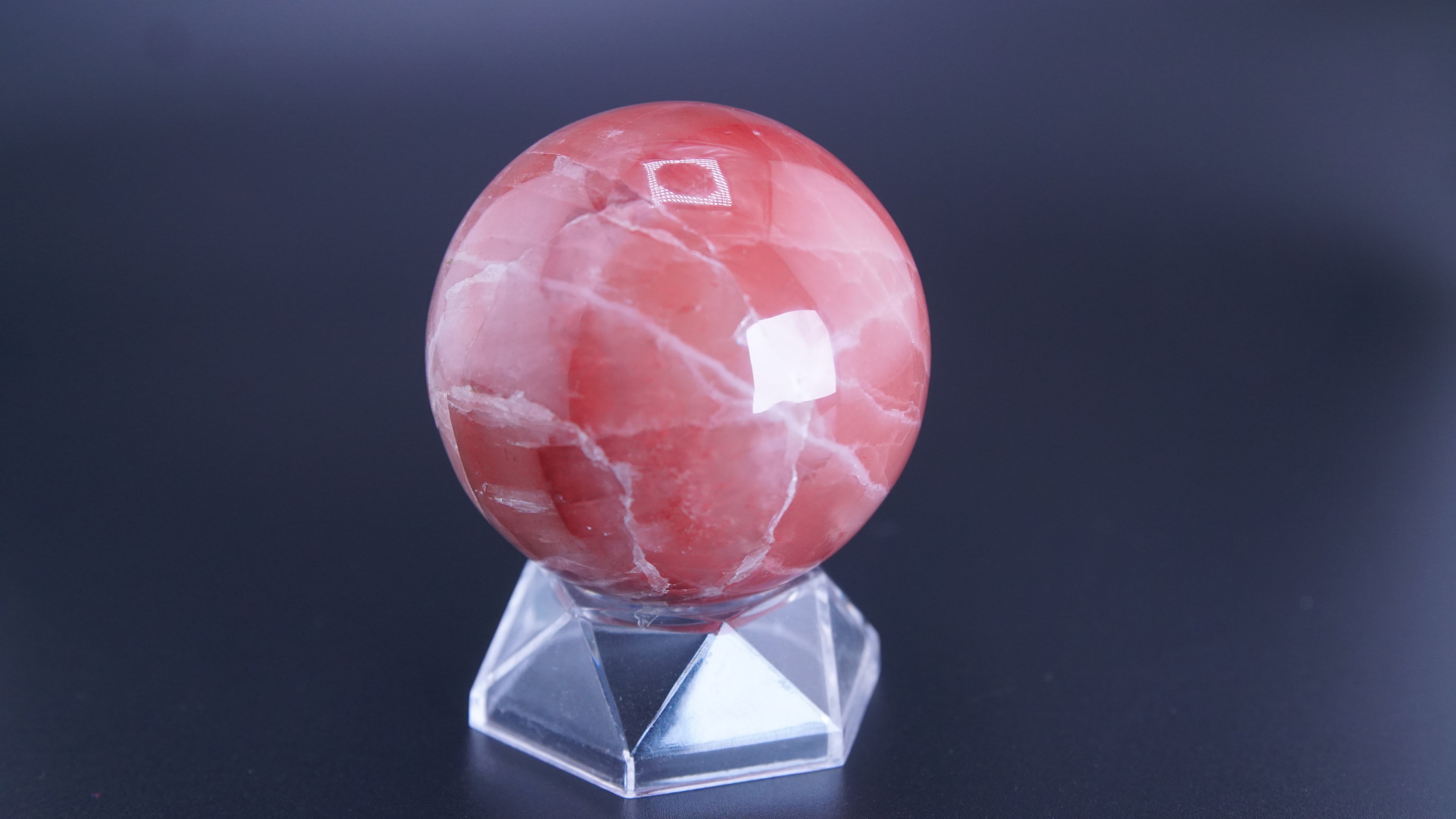 Rose Calcite Sphere From Pakistan