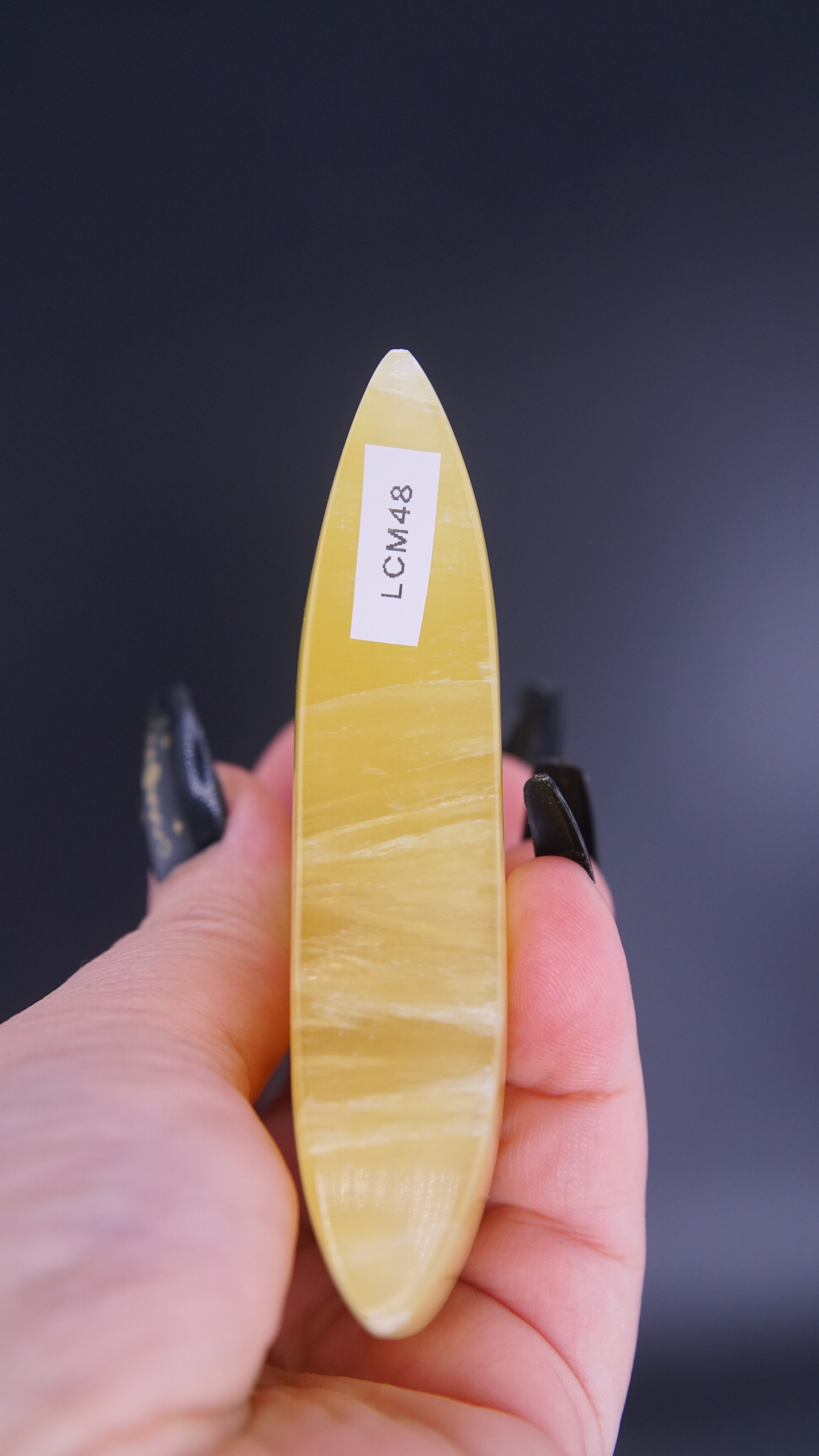 Lemon Calcite Moon From Pakistan