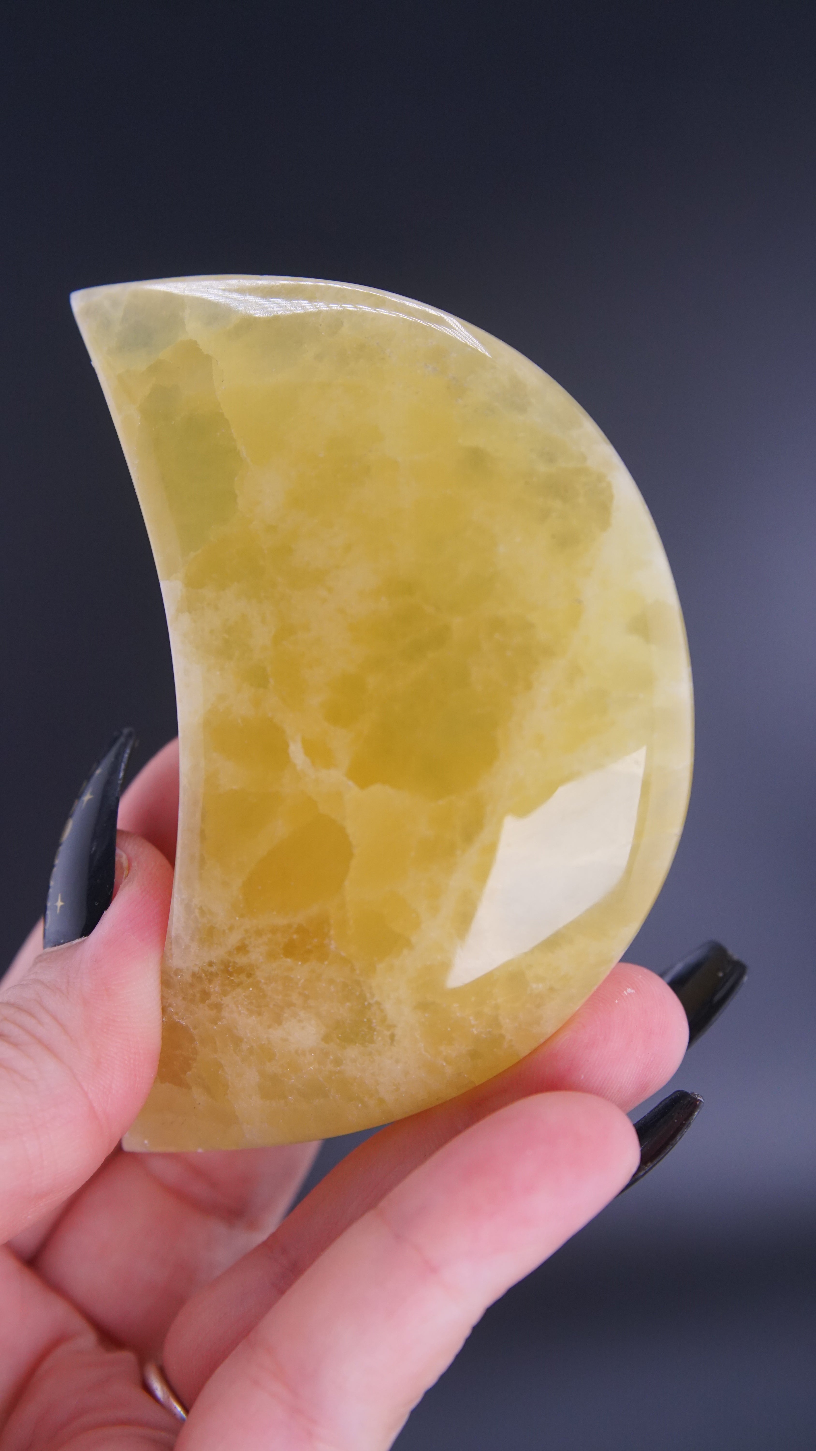 Lemon Calcite Moon From Pakistan