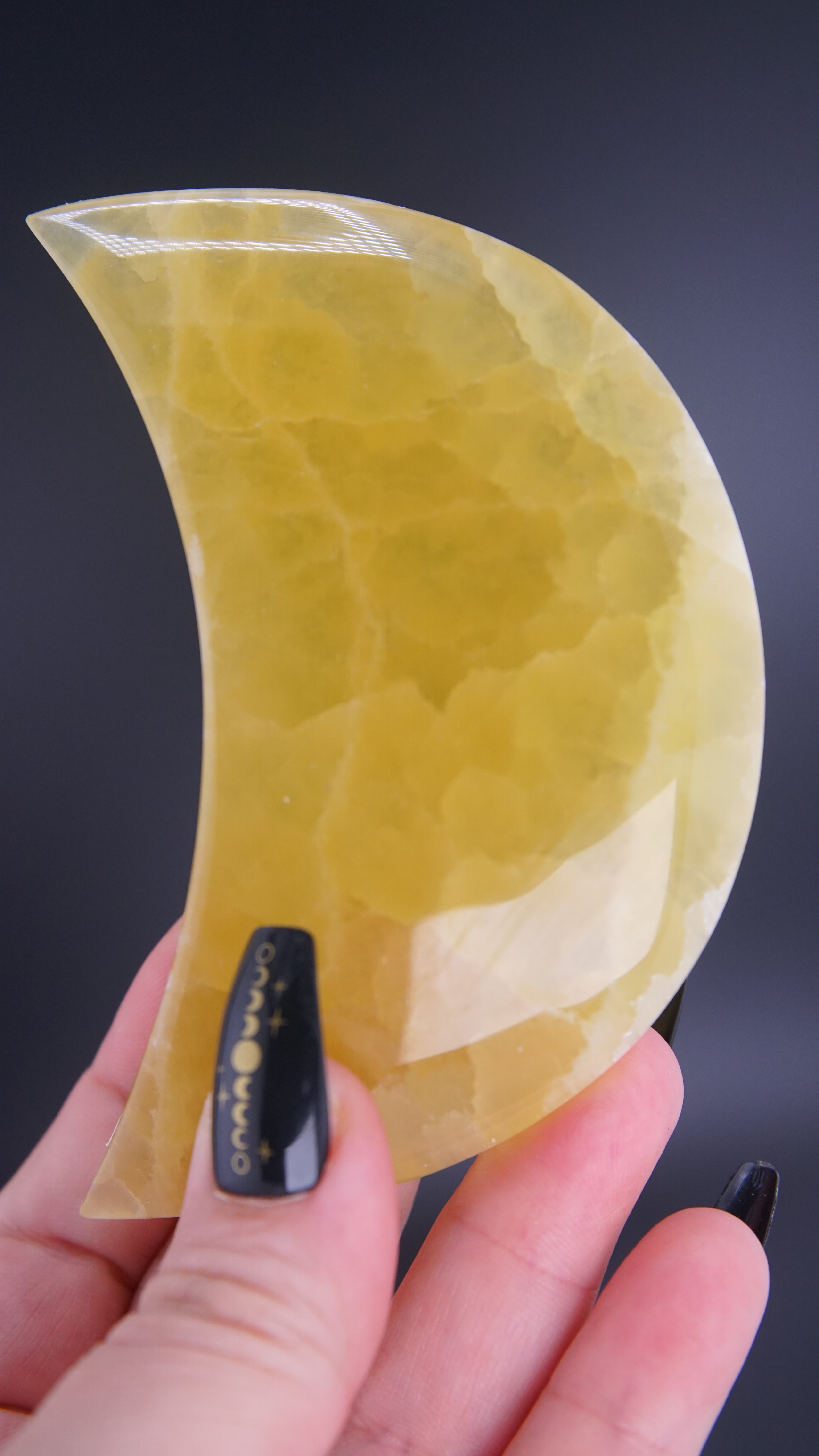 Lemon Calcite Moon From Pakistan