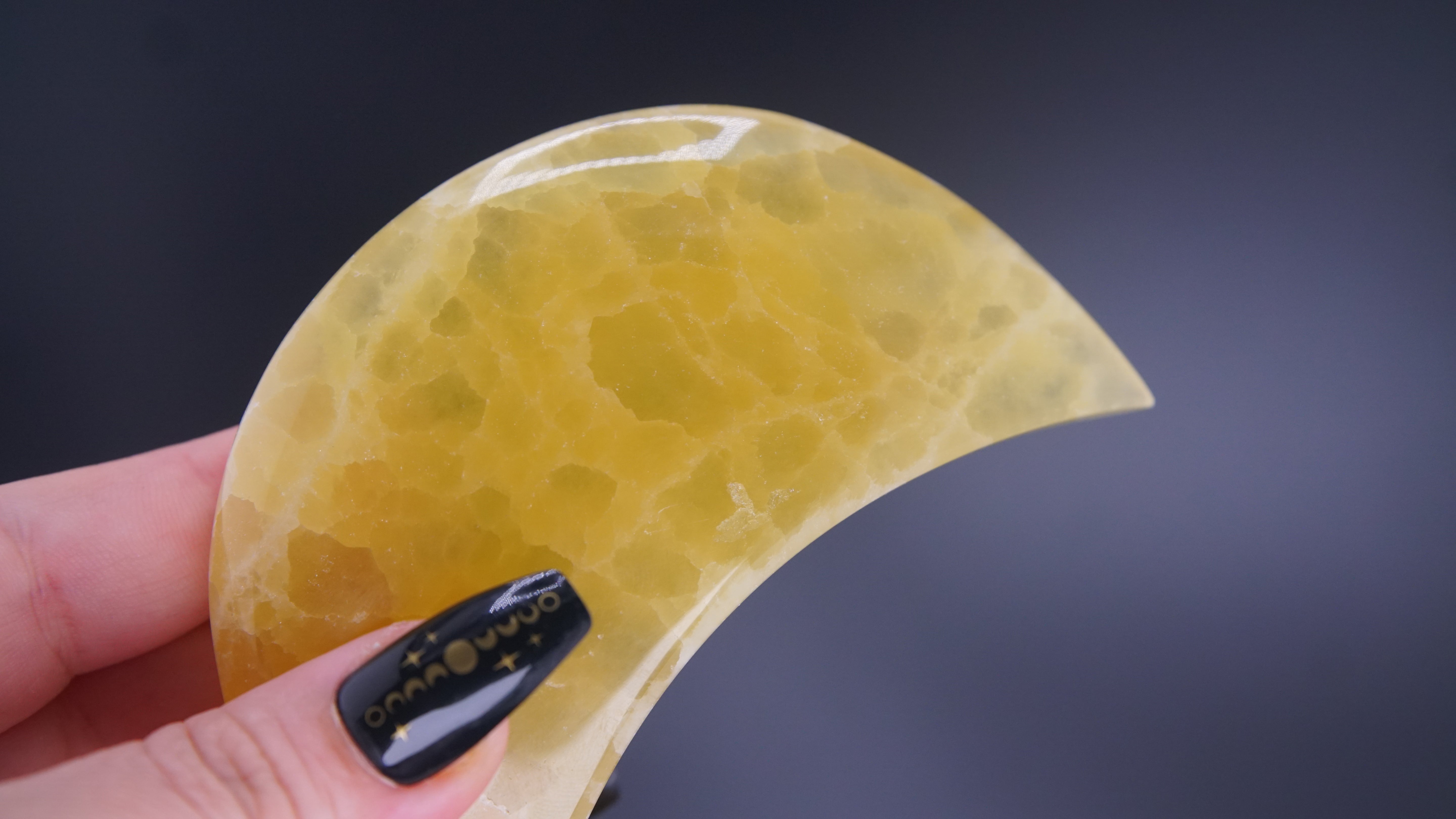 Lemon Calcite Moon From Pakistan