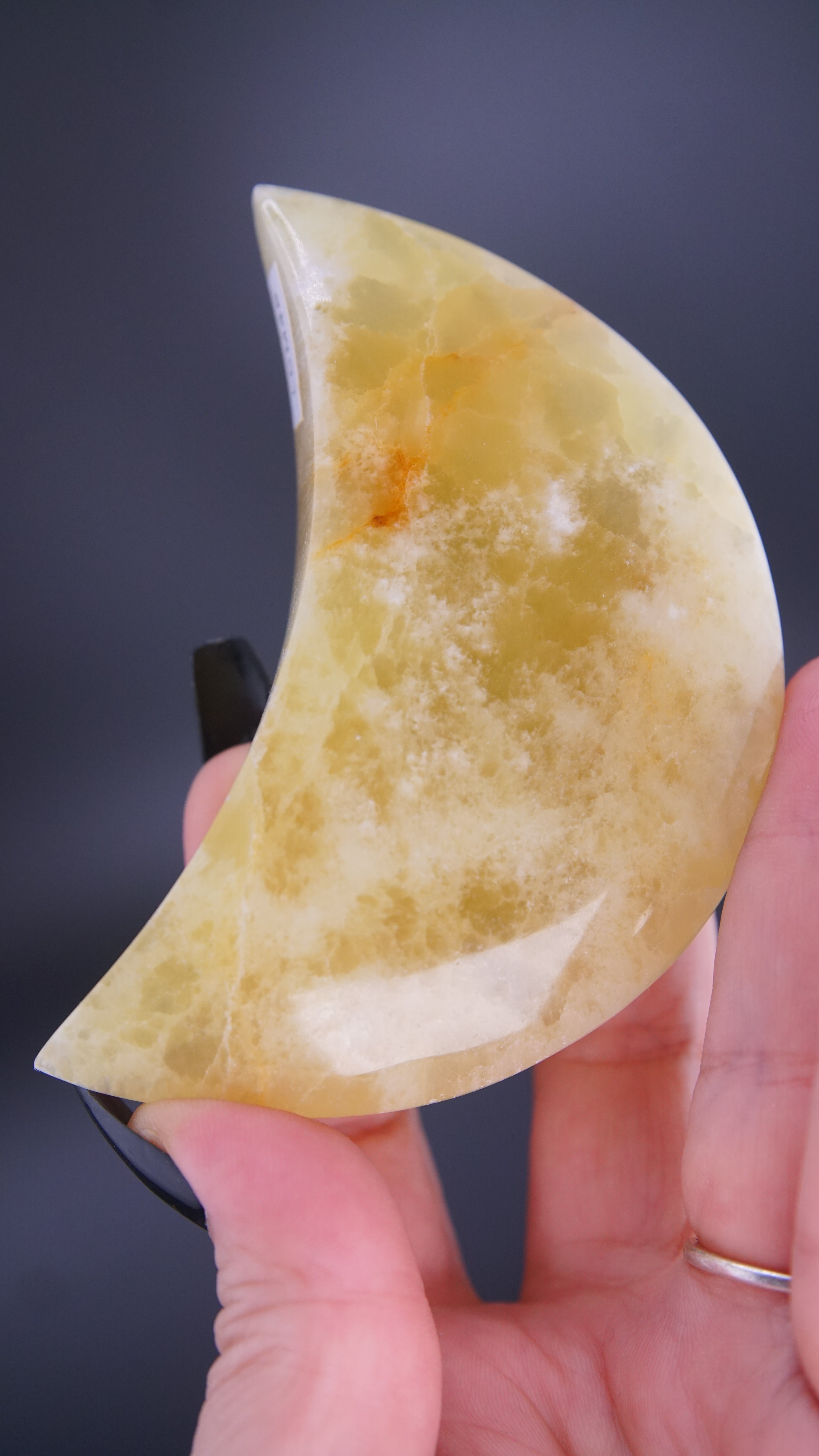 Lemon Calcite Moon From Pakistan