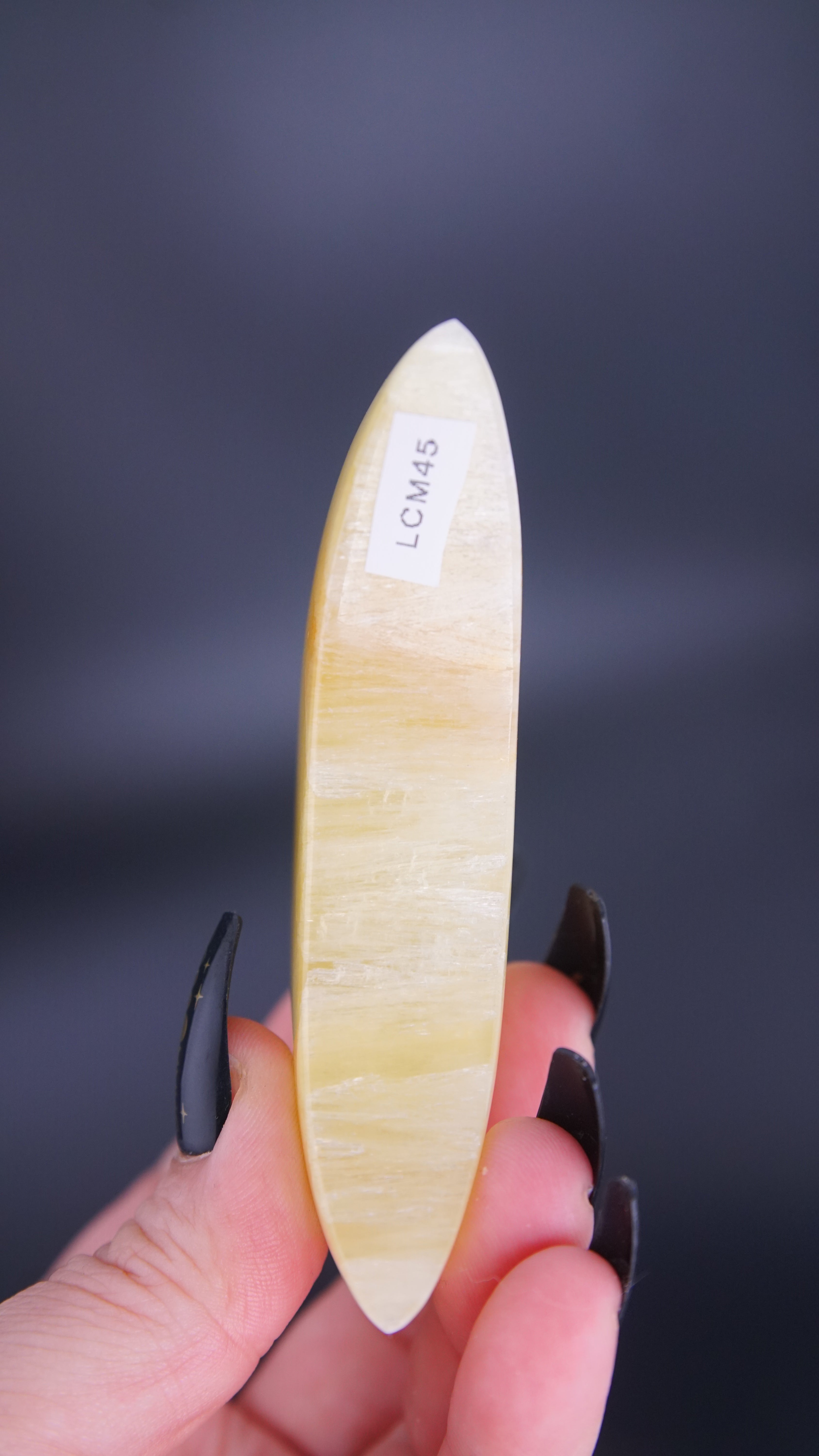 Lemon Calcite Moon From Pakistan