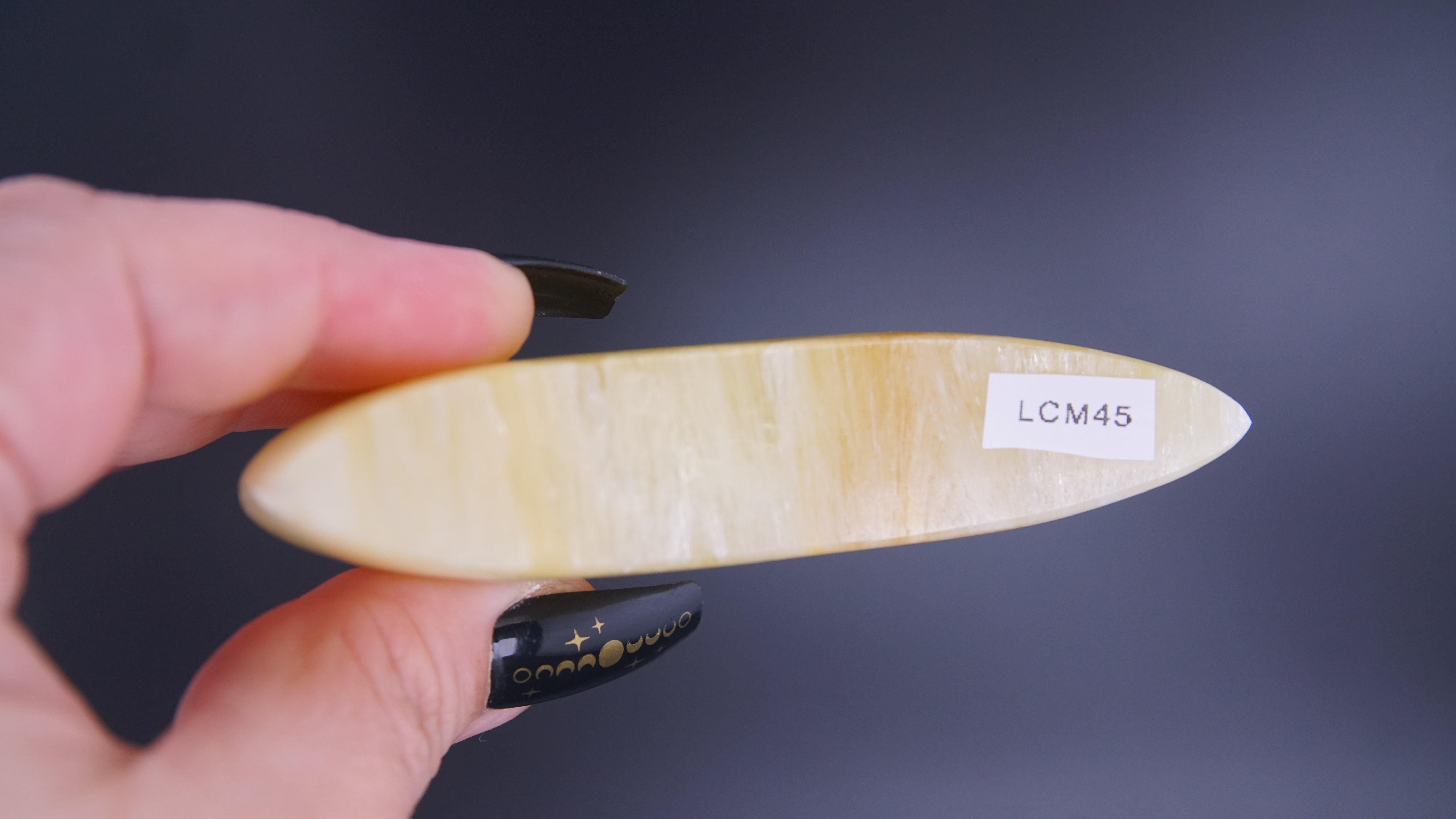 Lemon Calcite Moon From Pakistan