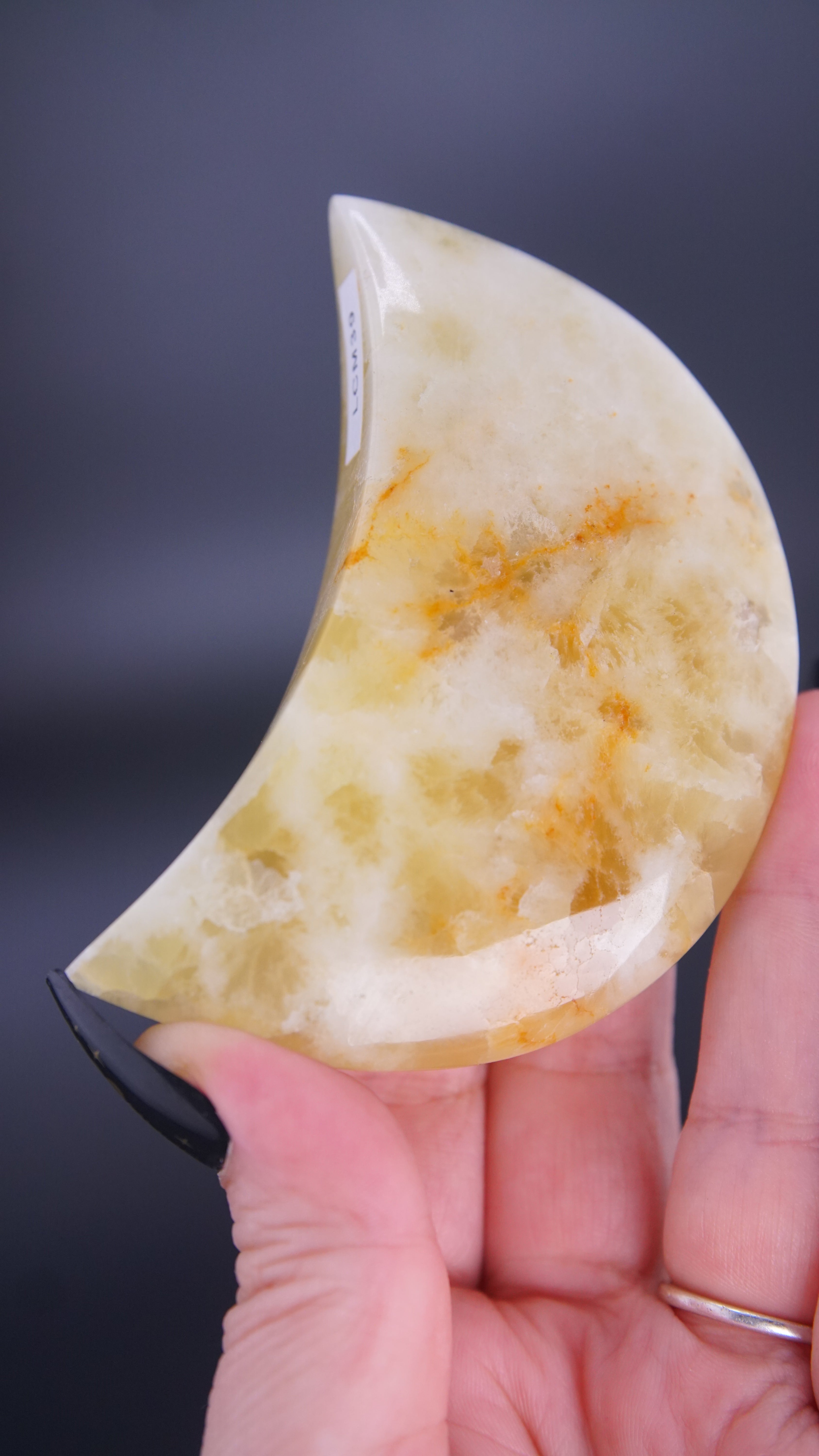 Lemon Calcite Moon From Pakistan