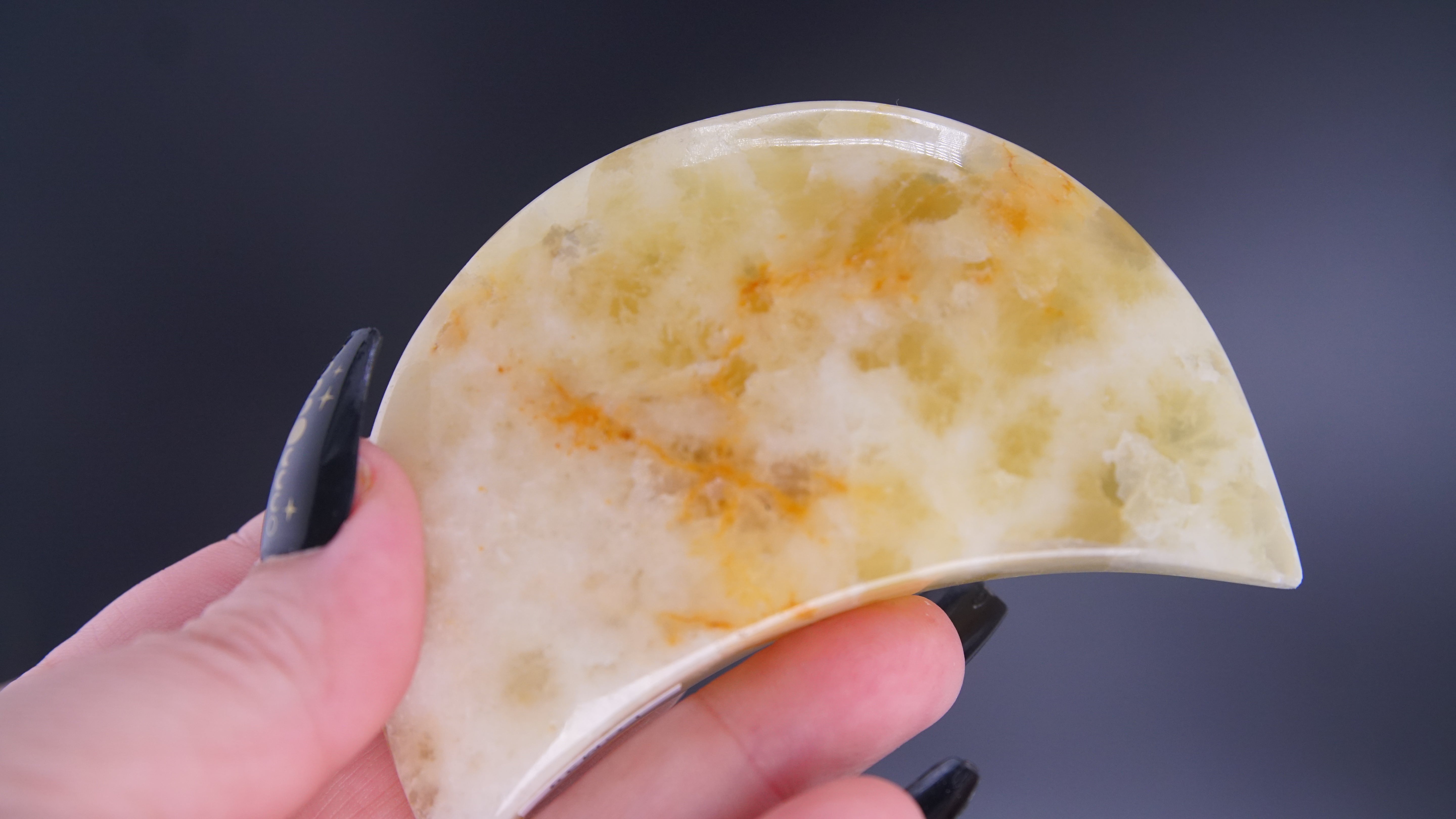 Lemon Calcite Moon From Pakistan