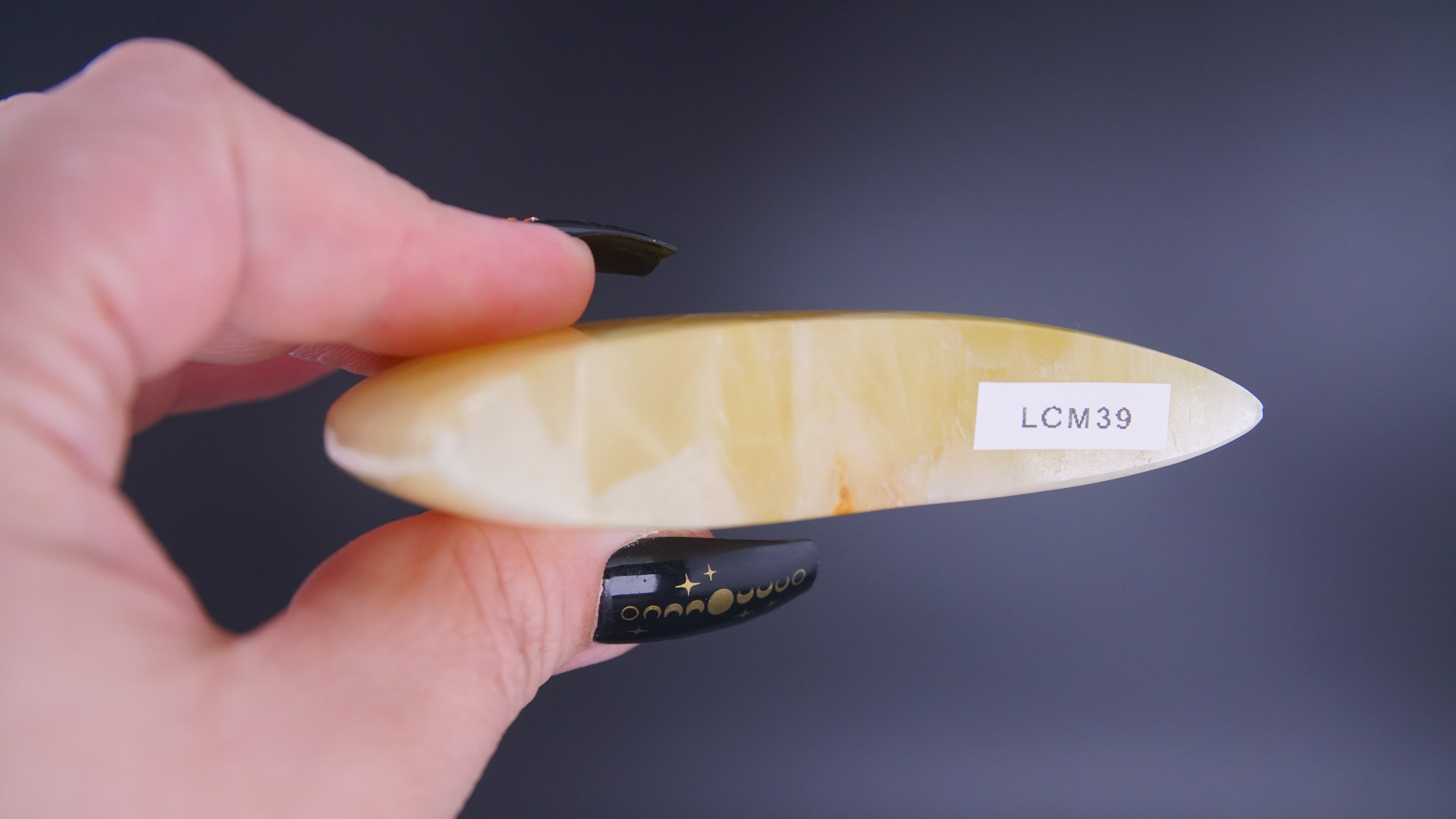 Lemon Calcite Moon From Pakistan