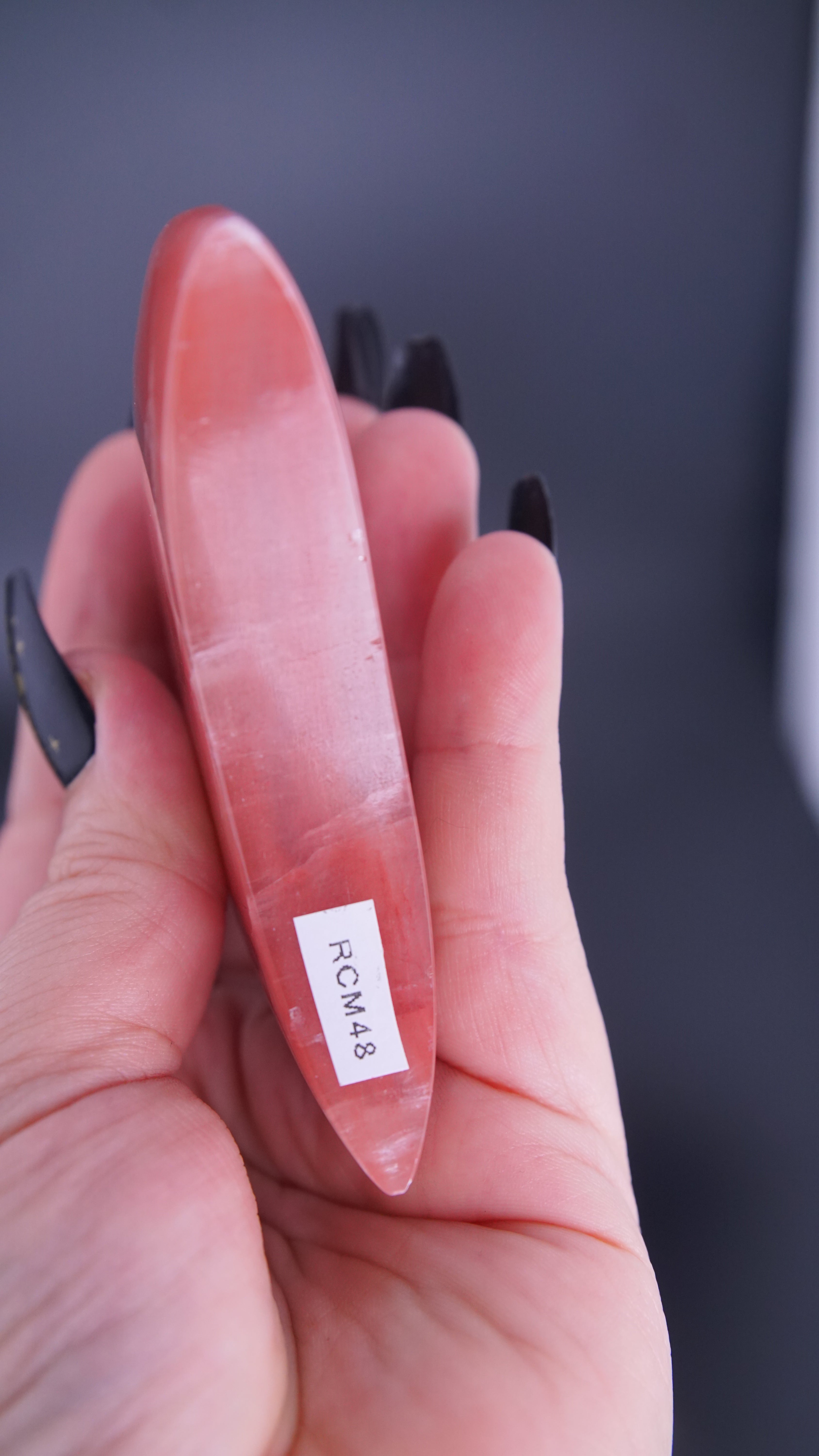 Rose Calcite Moon From Pakistan