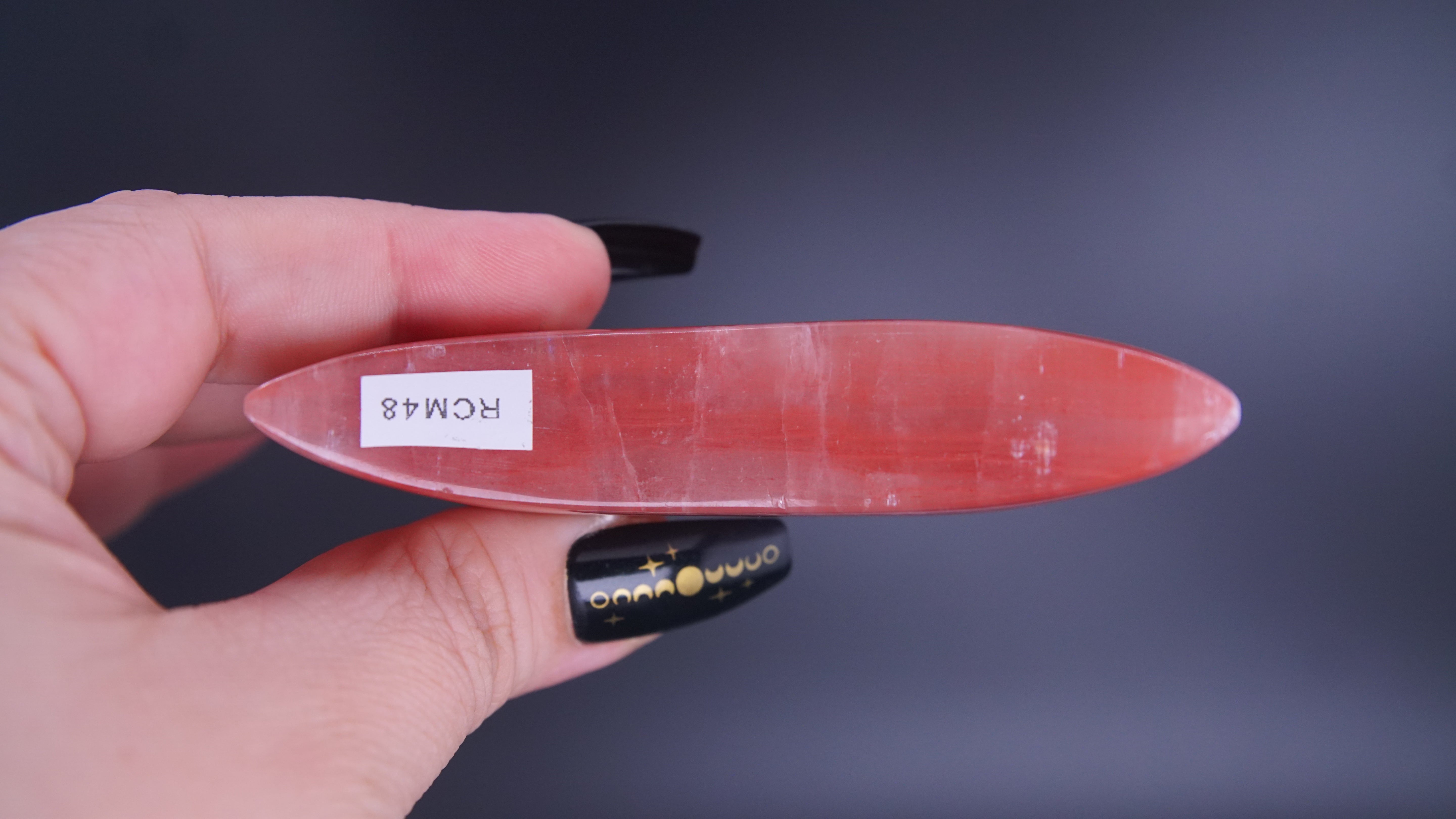 Rose Calcite Moon From Pakistan