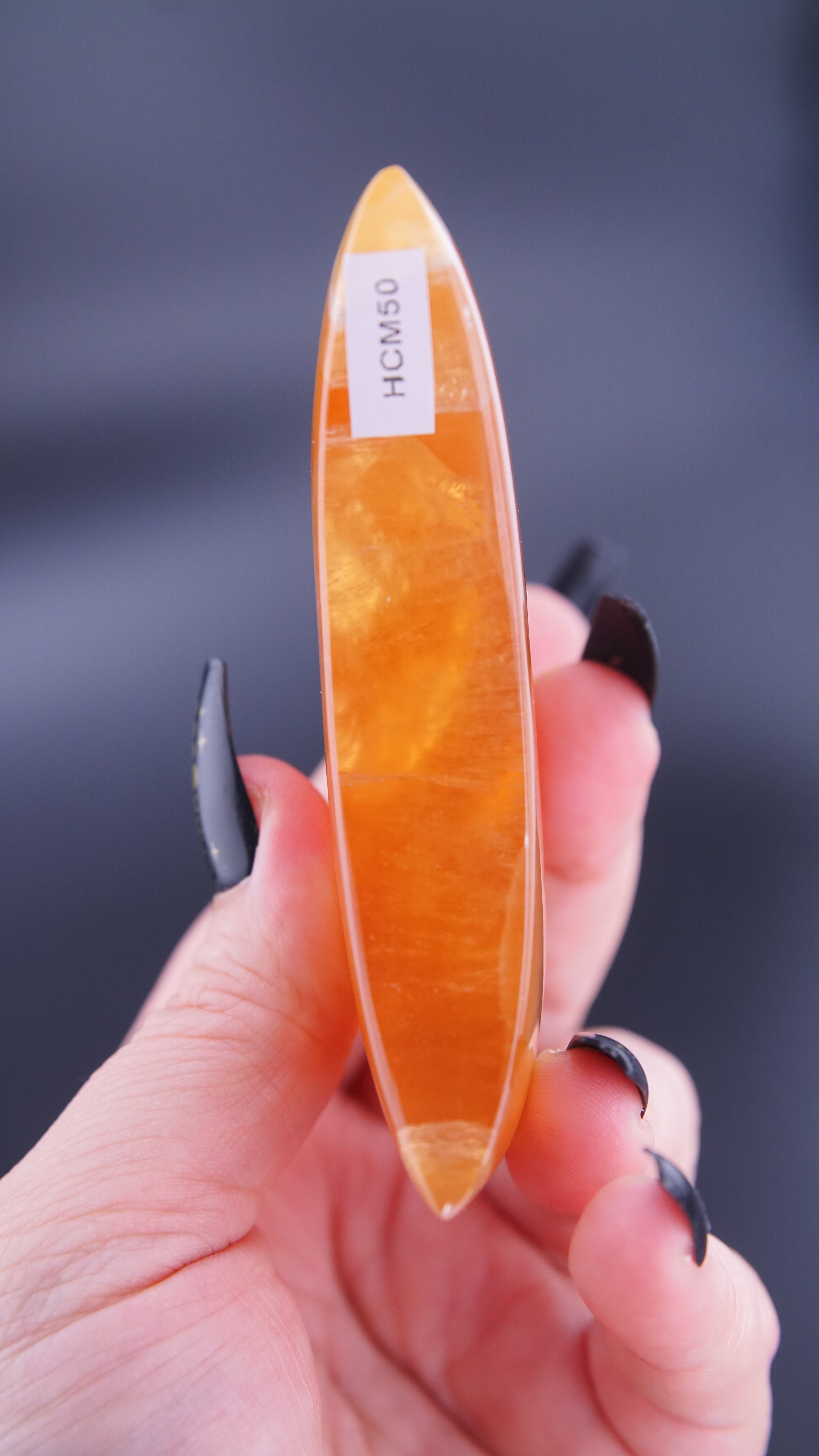 Honey Calcite Moon From Pakistan