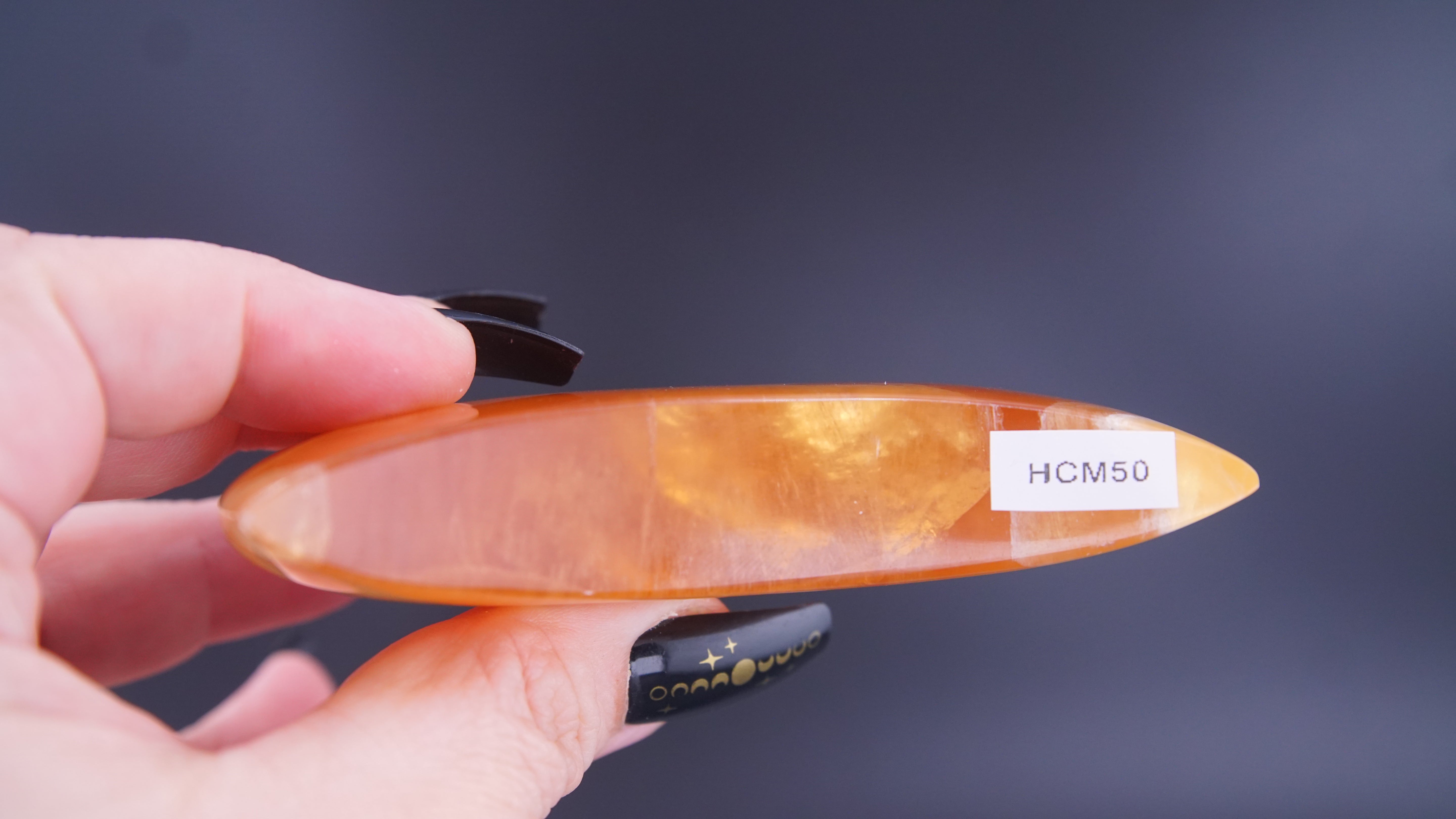 Honey Calcite Moon From Pakistan