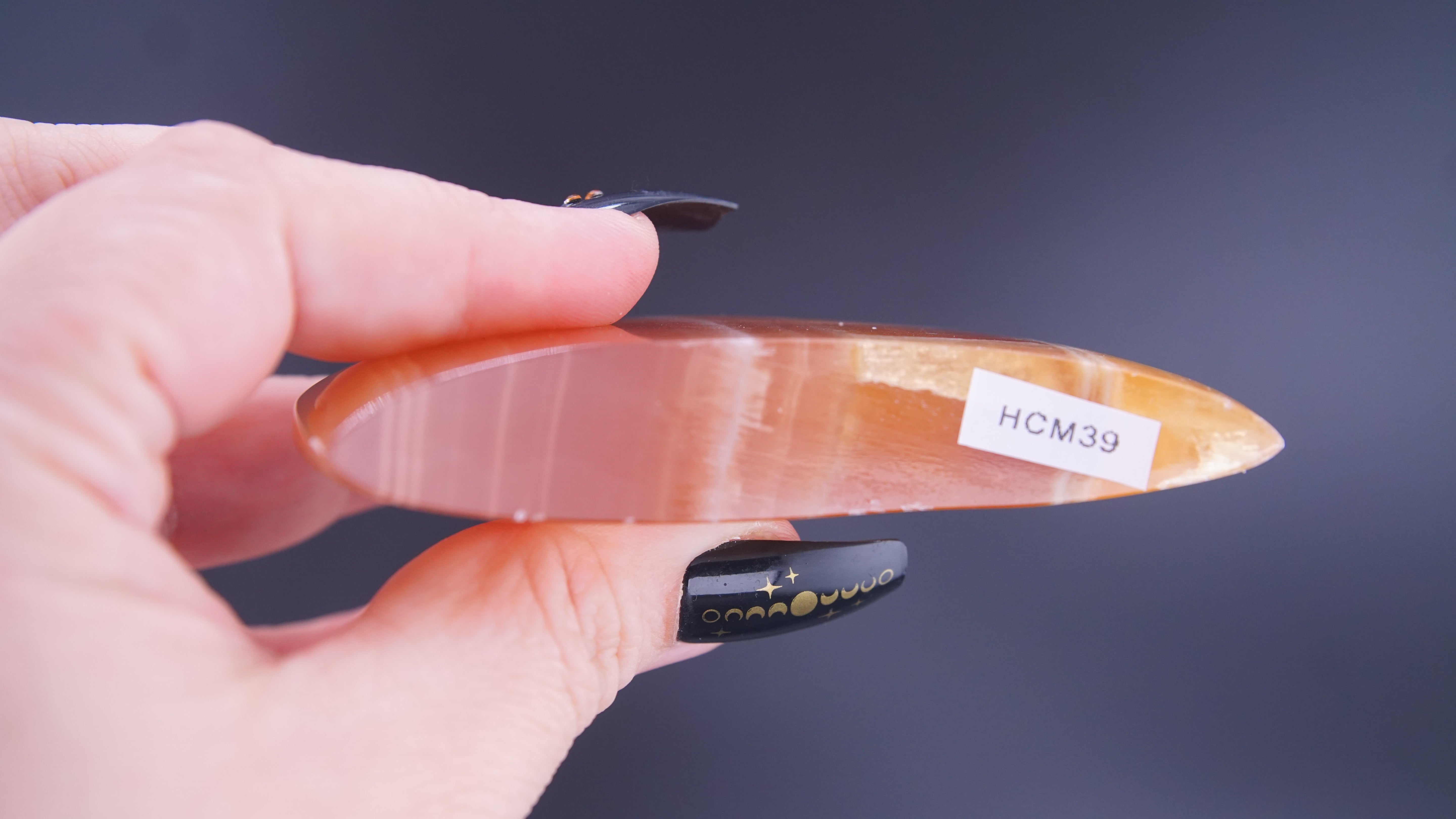 Honey Calcite Moon From Pakistan