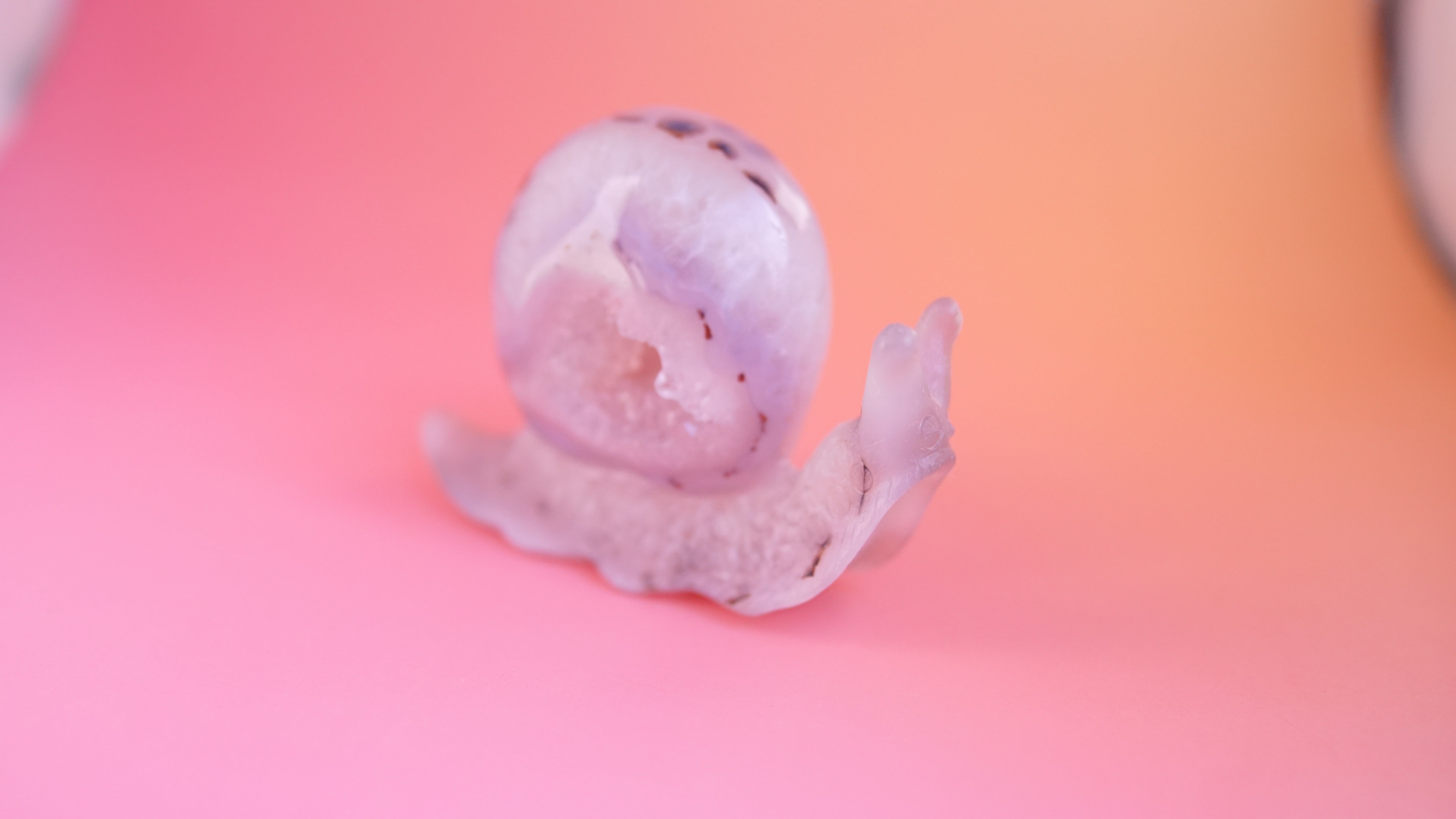 Gorgeous Agate Boutique Snail Carving | Crystal Carving Statement Piece