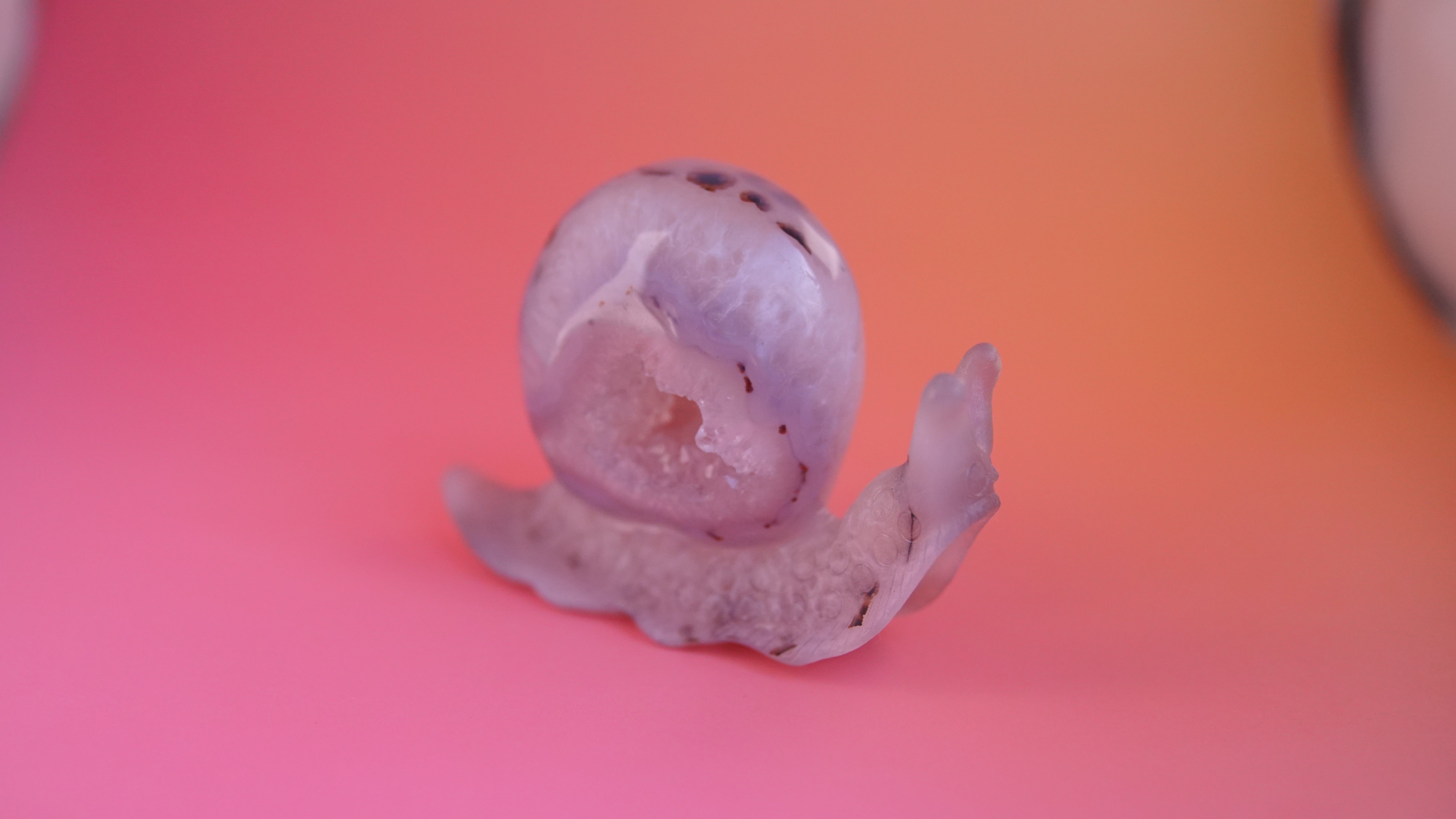 Gorgeous Agate Boutique Snail Carving | Crystal Carving Statement Piece