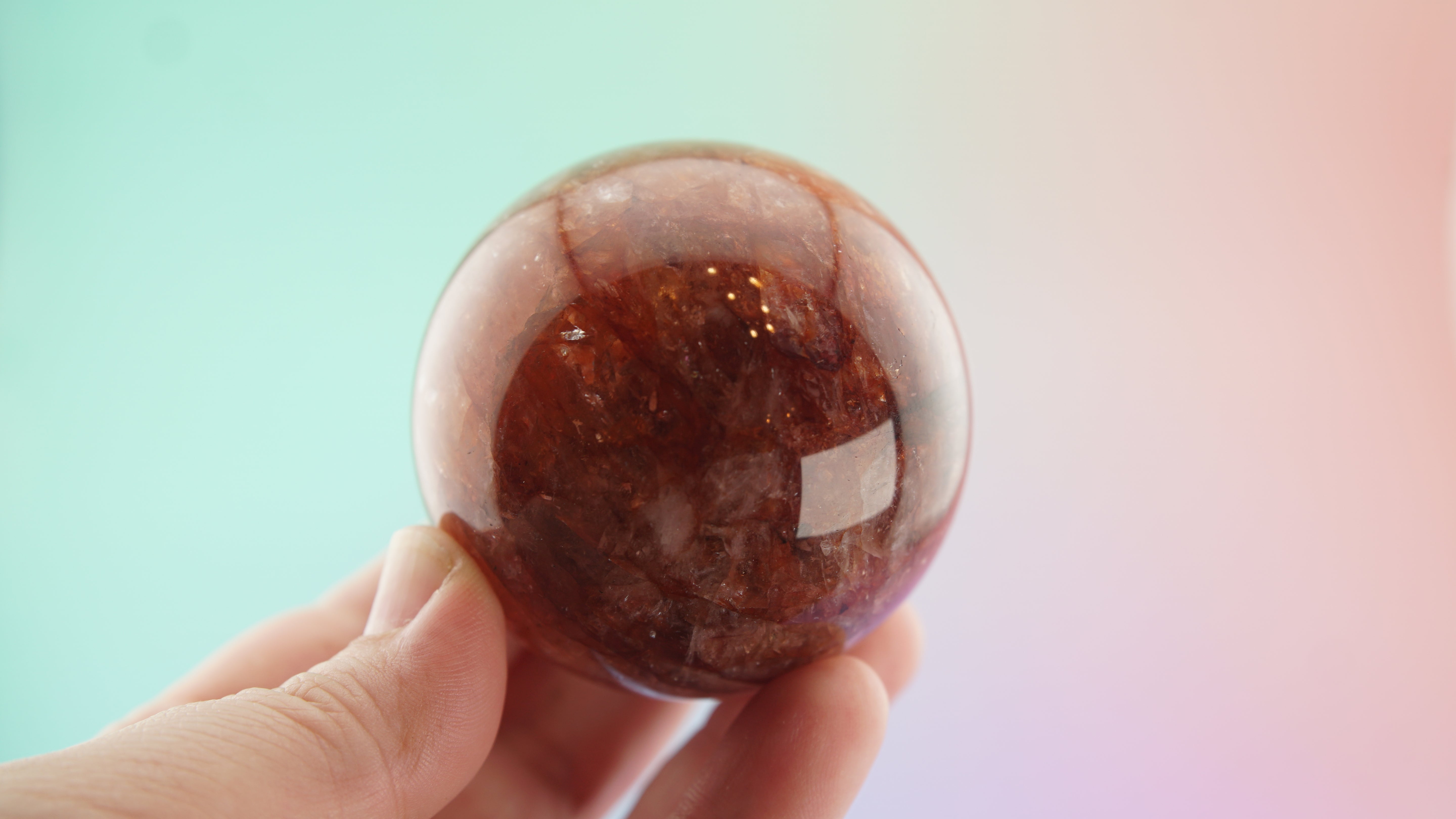 Fire Quartz Sphere | Stone Carving | Pick Your Favorite (A)
