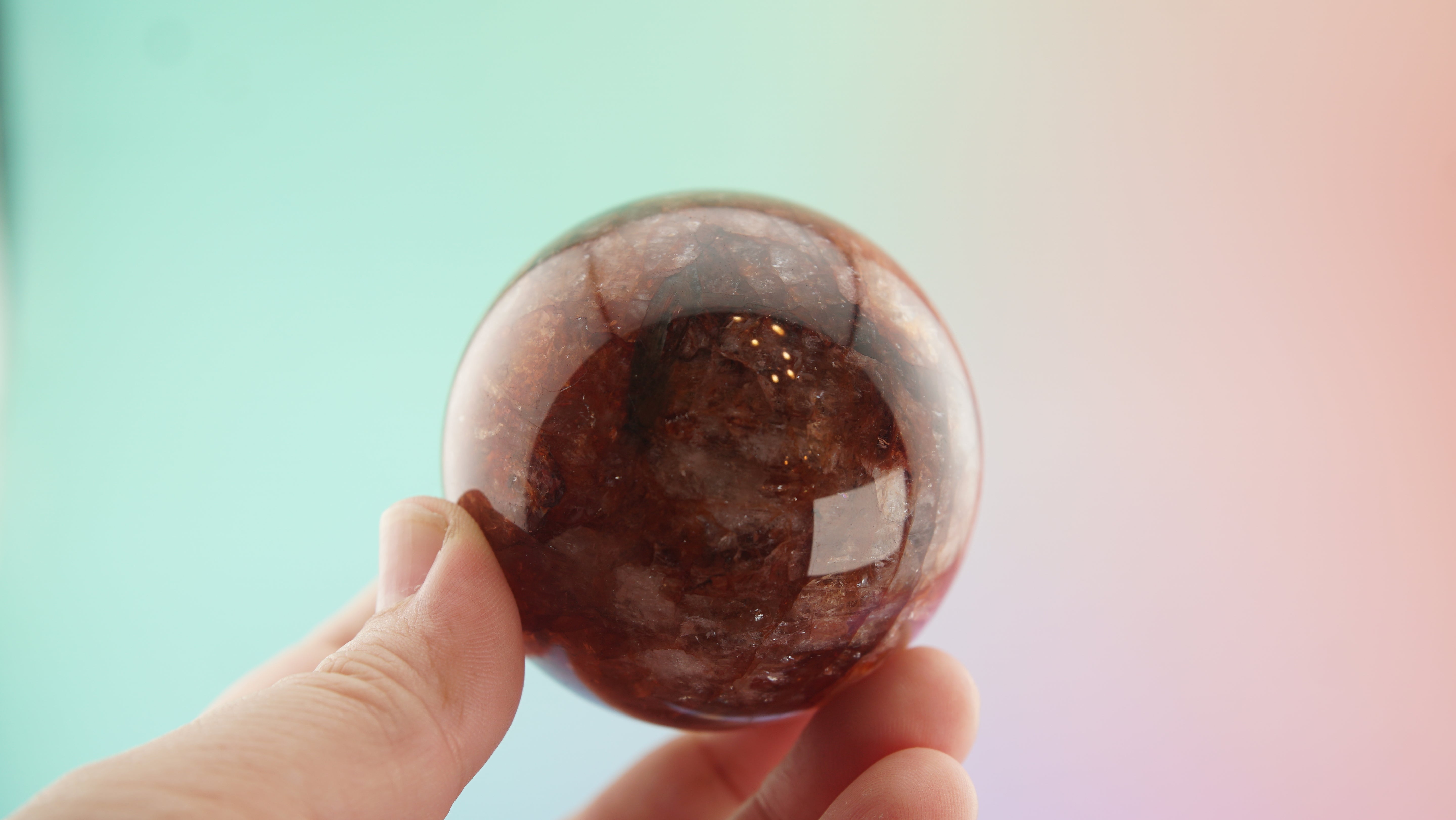 Fire Quartz Sphere | Stone Carving | Pick Your Favorite (A)