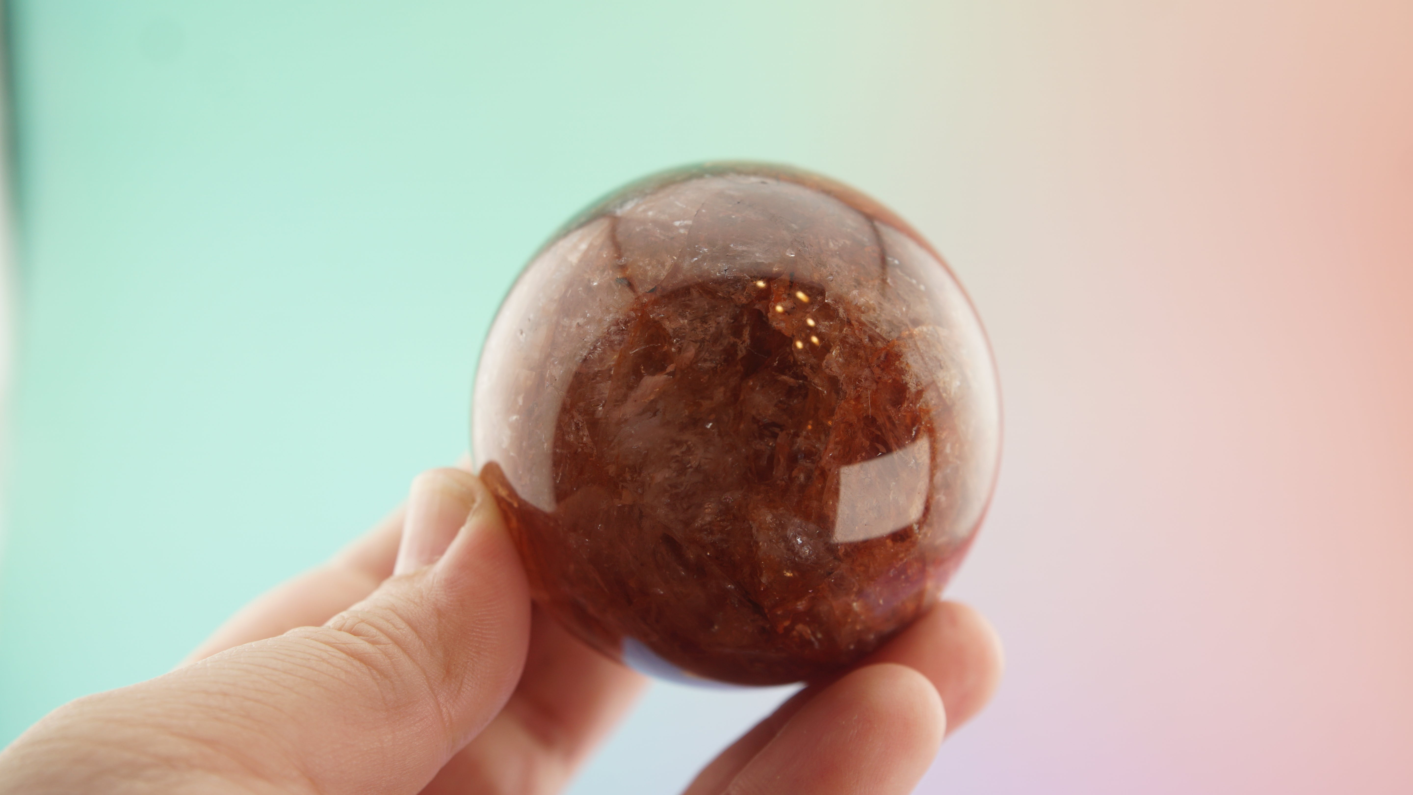 Fire Quartz Sphere | Stone Carving | Pick Your Favorite (A)