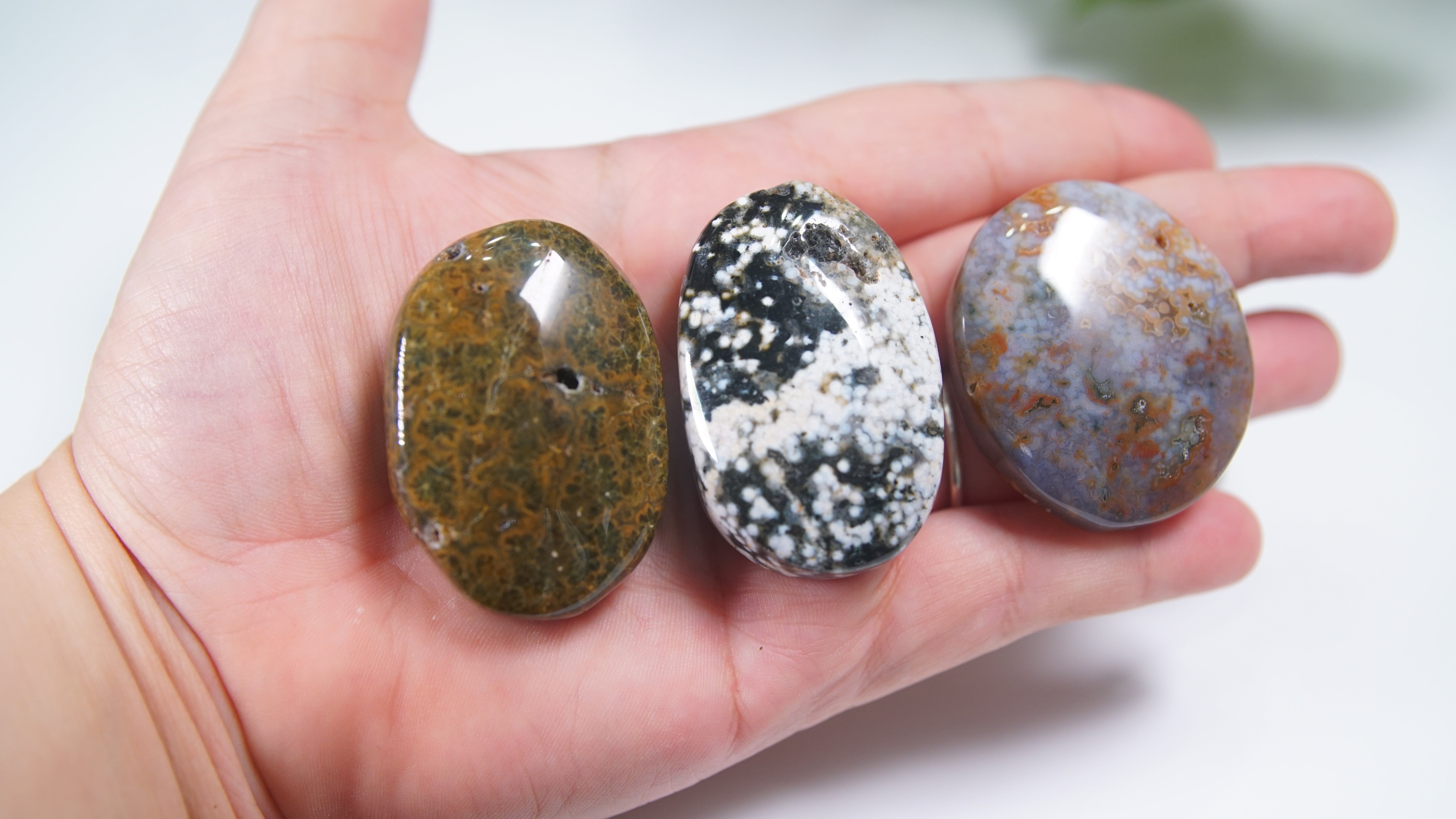 Ocean Jasper Palm Stones - Intuitively Selected