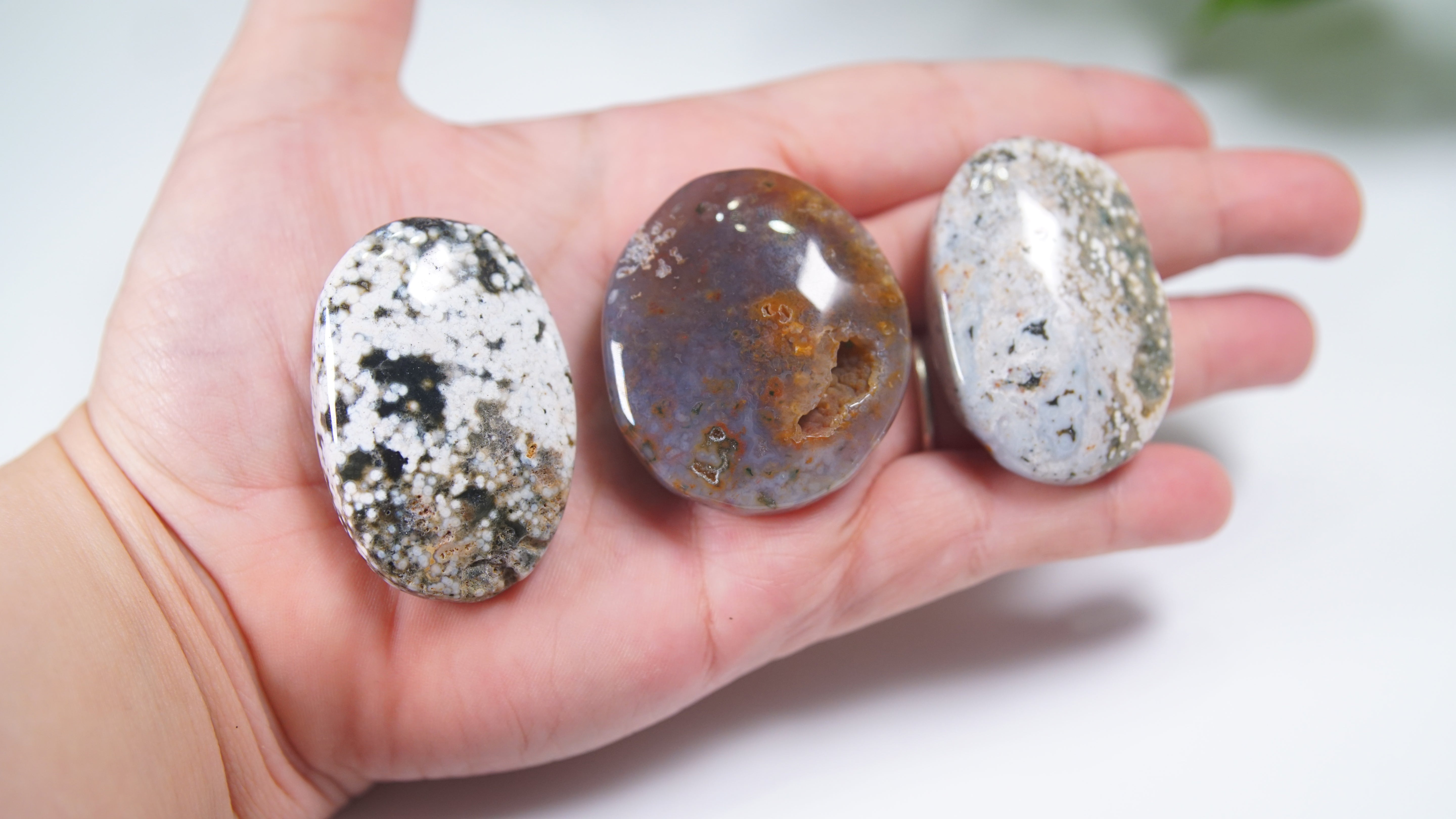 Ocean Jasper Palm Stones - Intuitively Selected