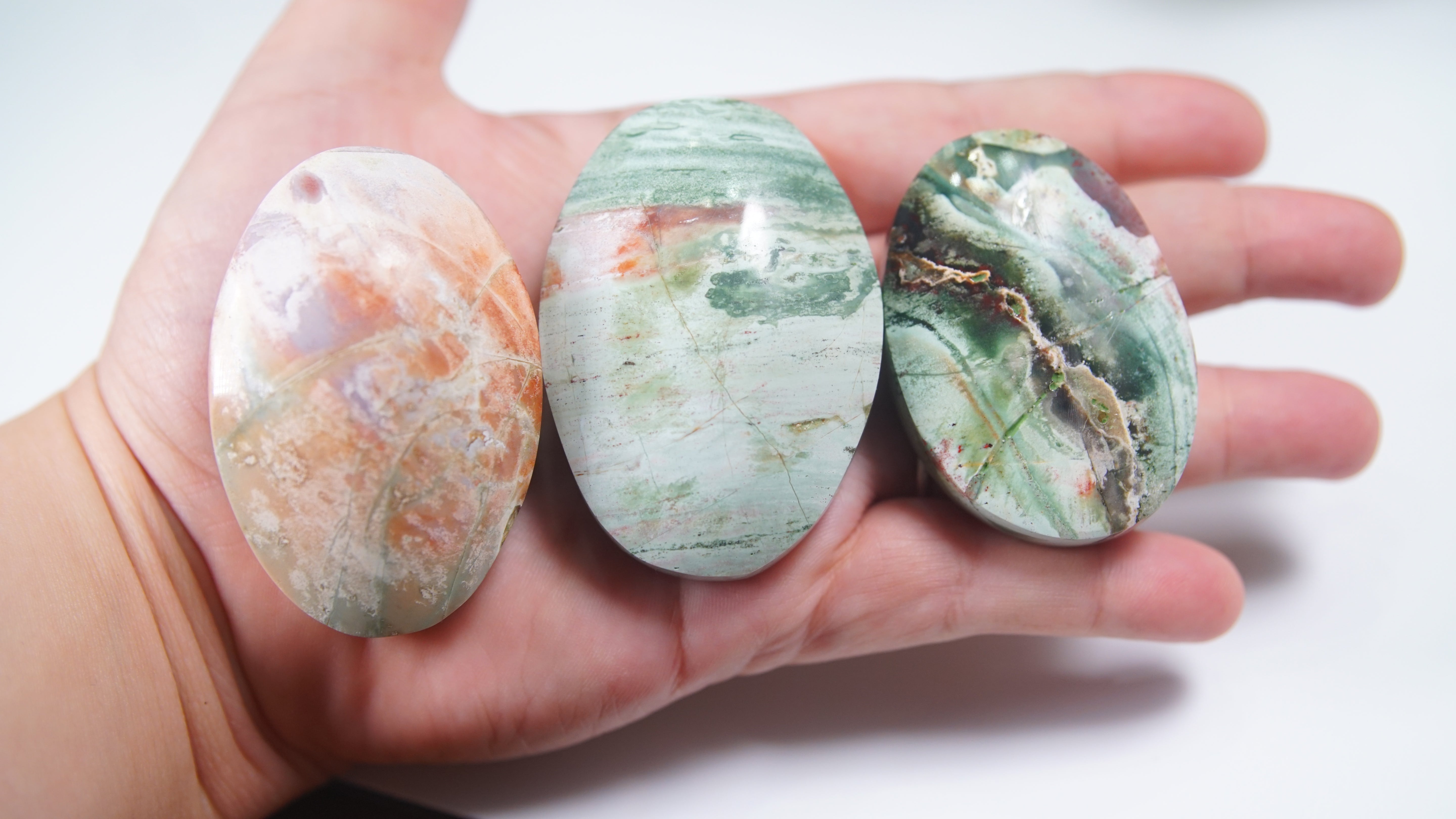 Unicorn Jasper Palm Stones - Intuitively Selected