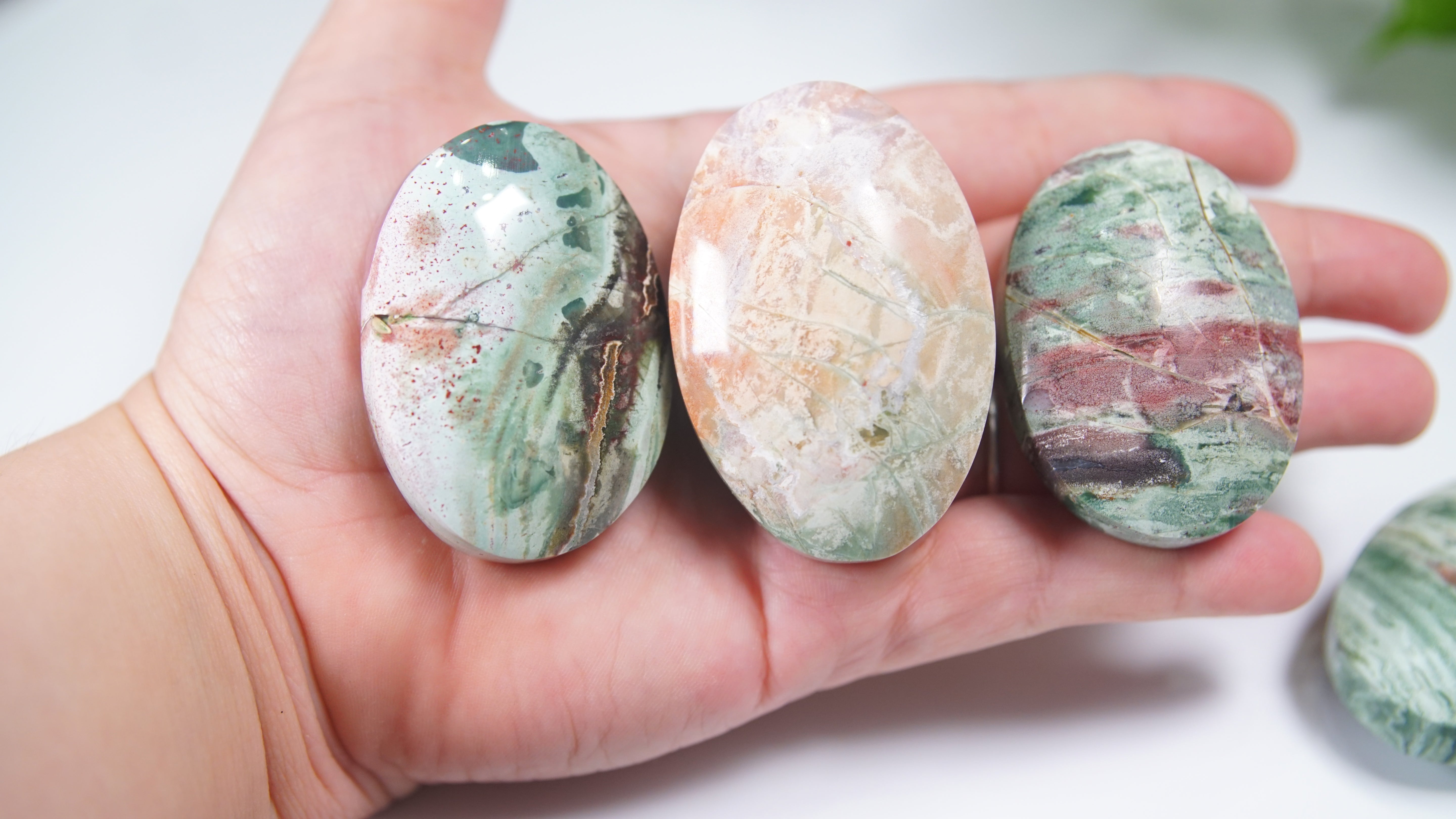 Unicorn Jasper Palm Stones - Intuitively Selected