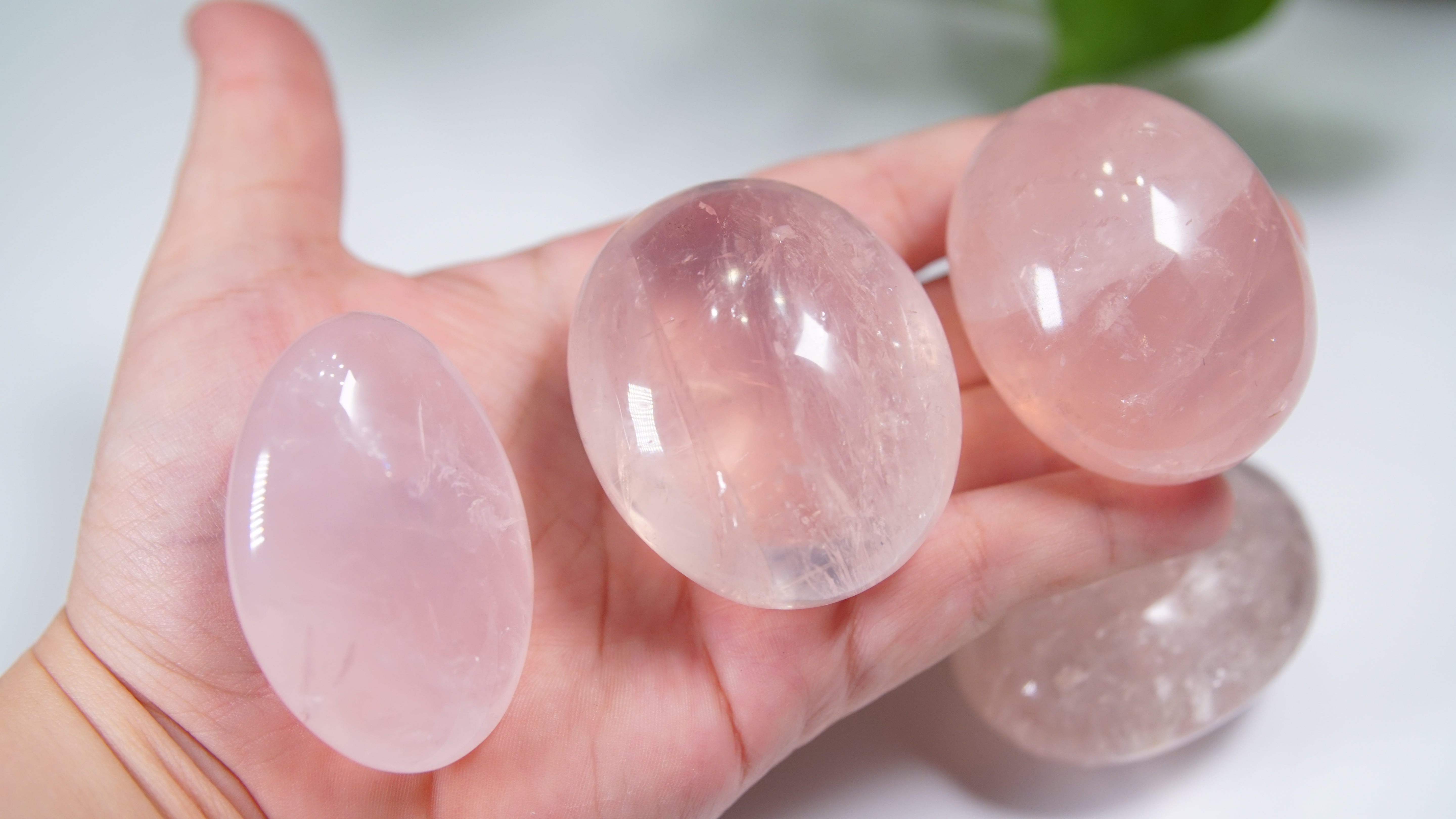 Star Rose Quartz Palm Stones - Intuitively Selected