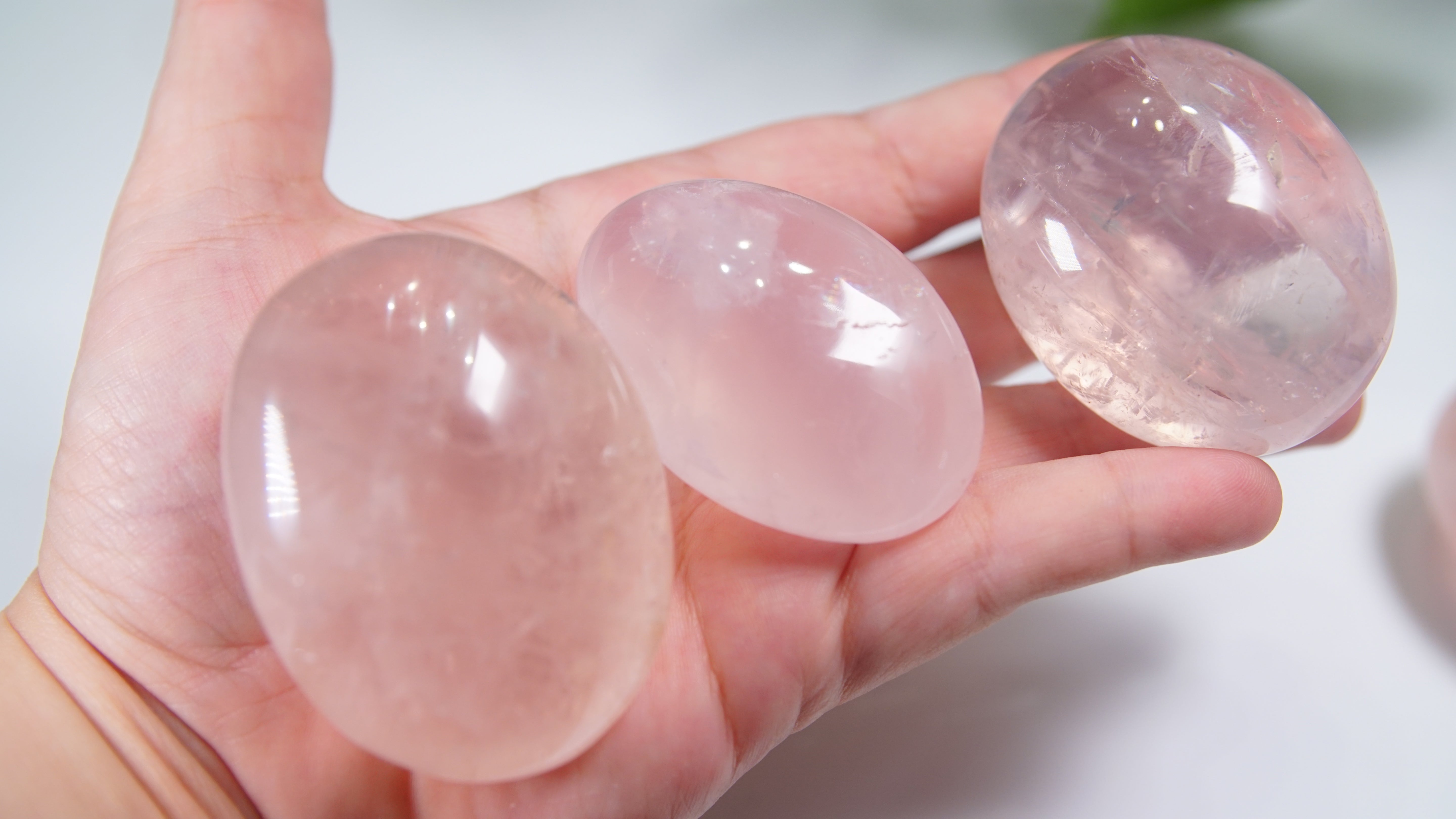 Star Rose Quartz Palm Stones - Intuitively Selected