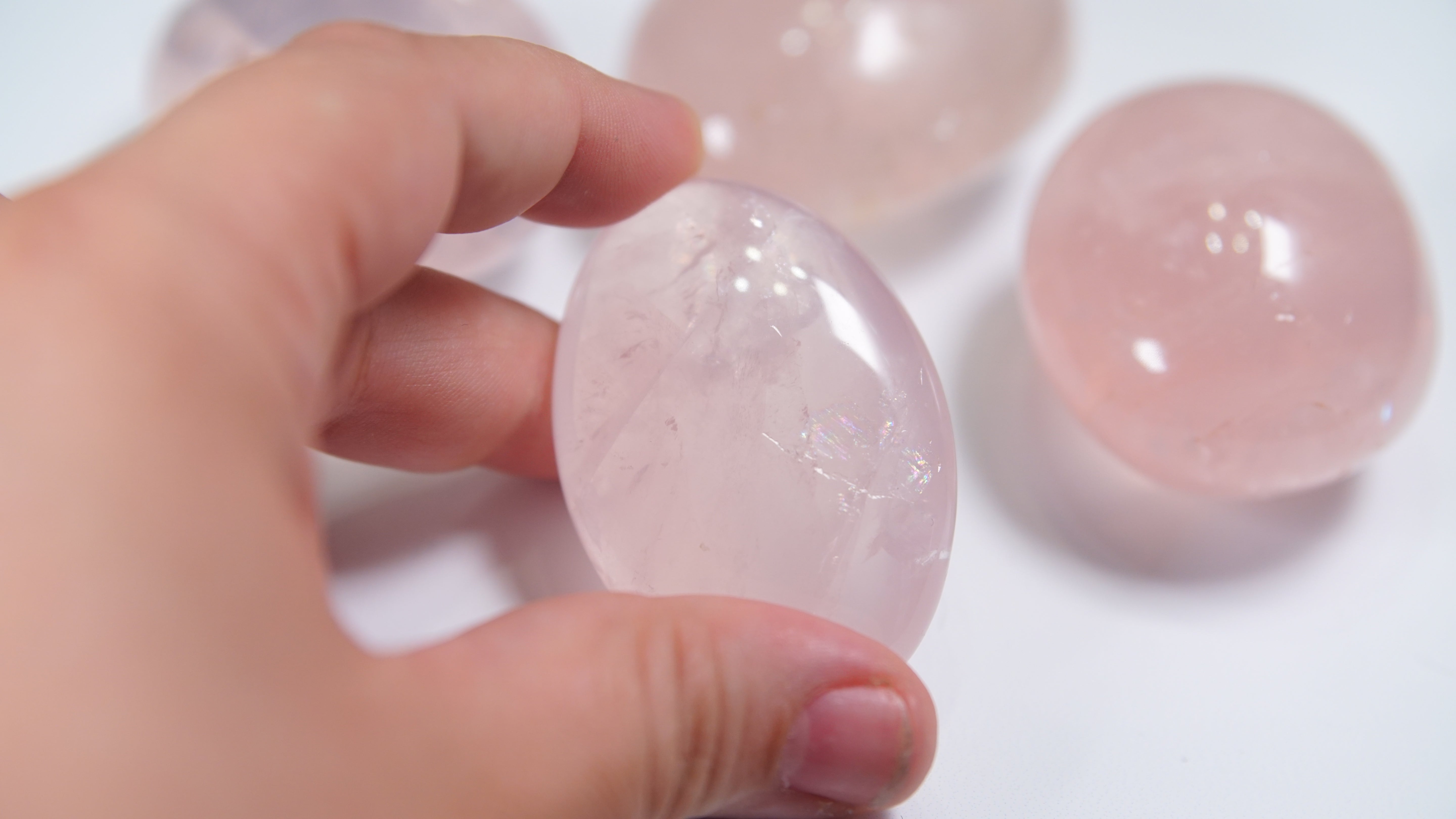Star Rose Quartz Palm Stones - Intuitively Selected