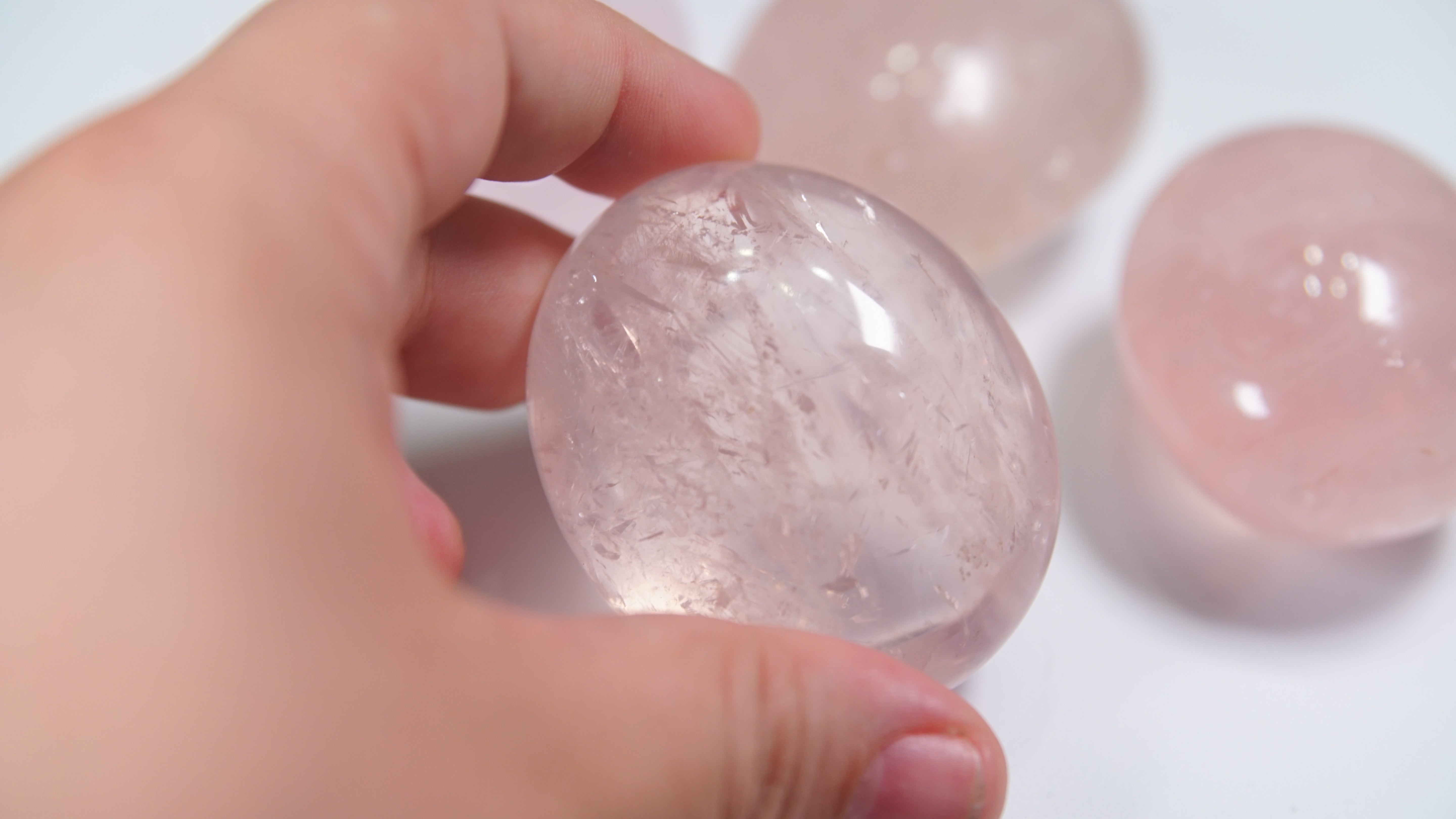 Star Rose Quartz Palm Stones - Intuitively Selected