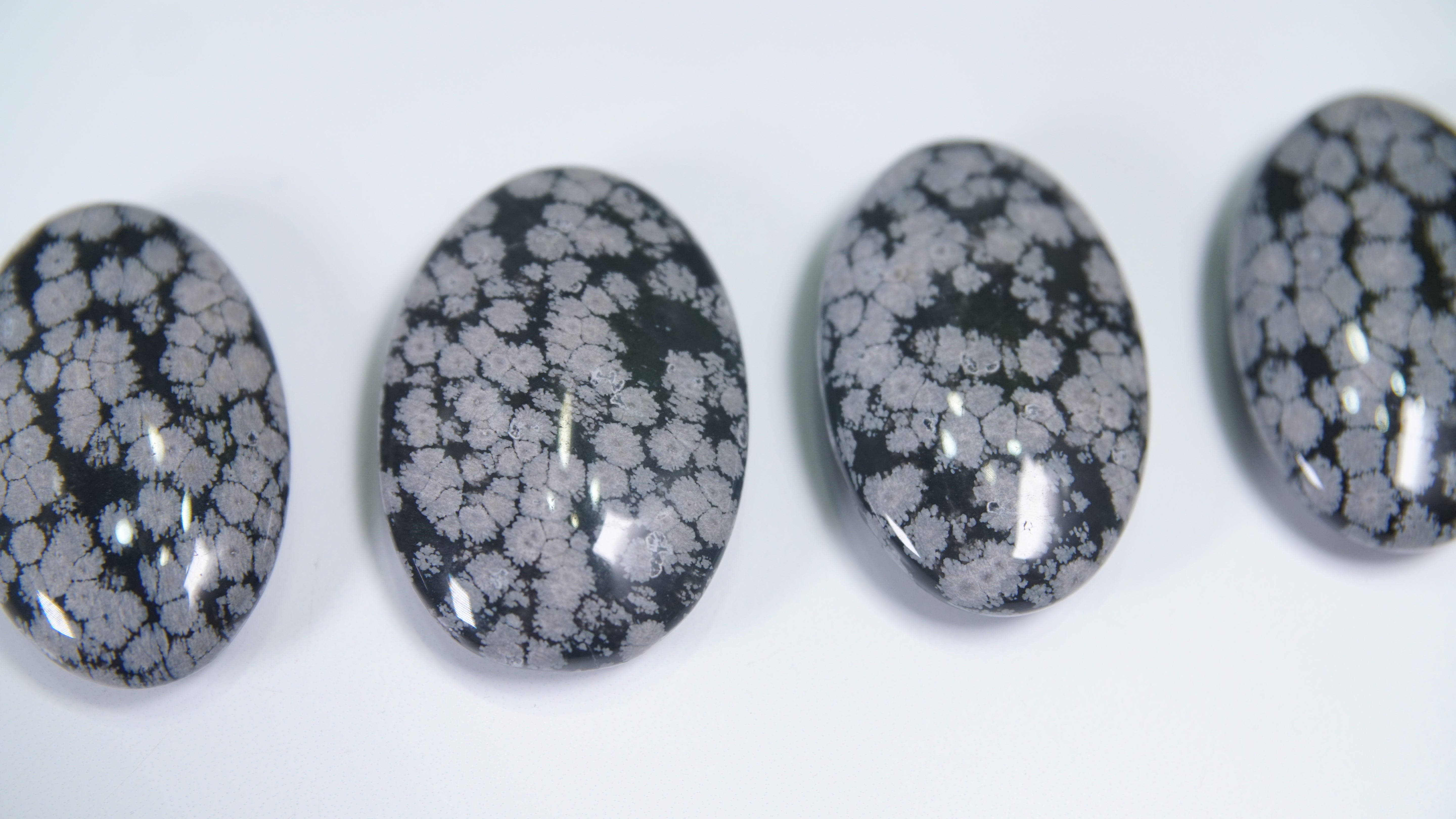 Snowflake Obsidian Palm Stones - Intuitively Selected