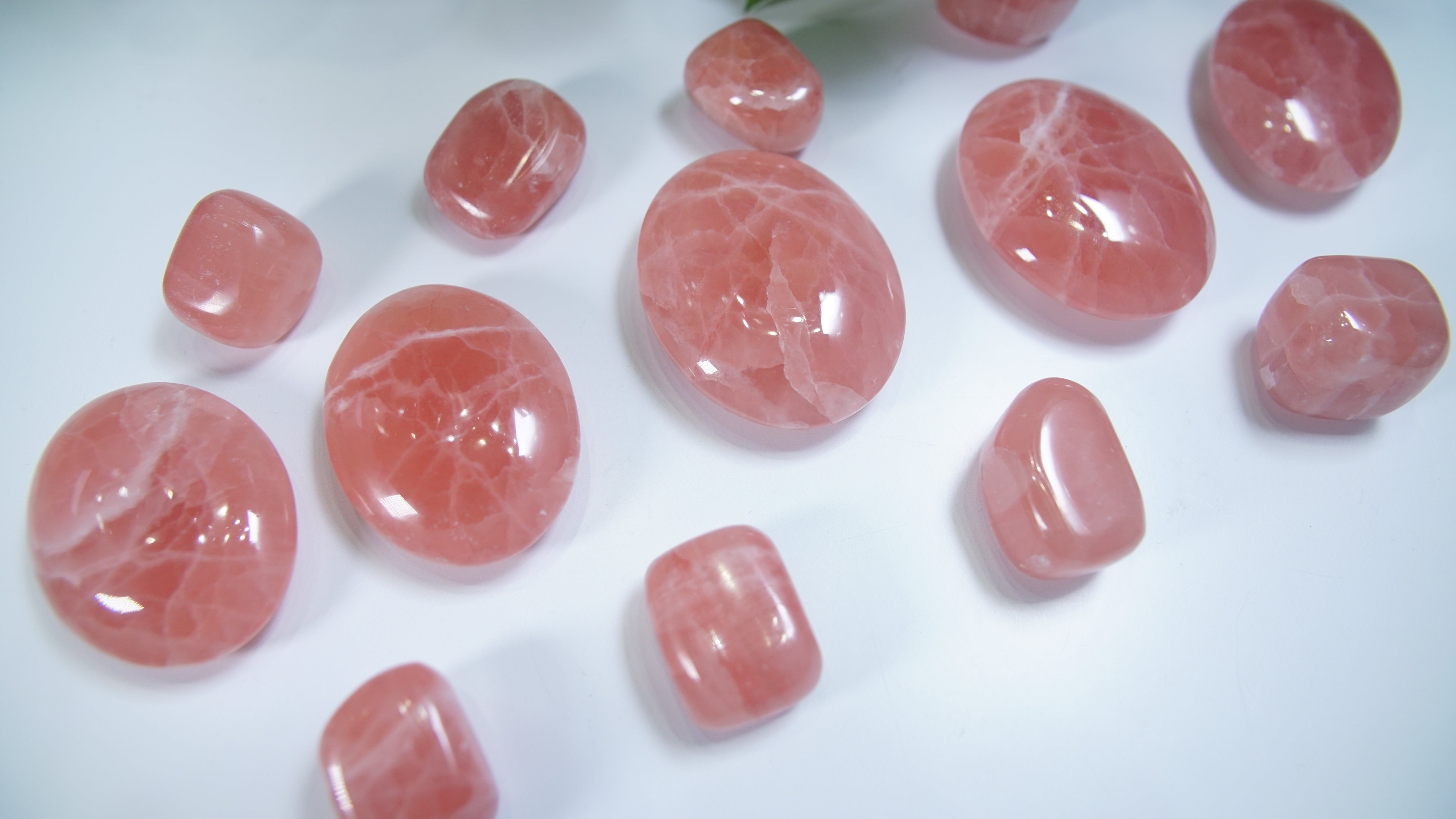 Rose Calcite Palms & Tumbles From Pakistan - Intuitively Selected