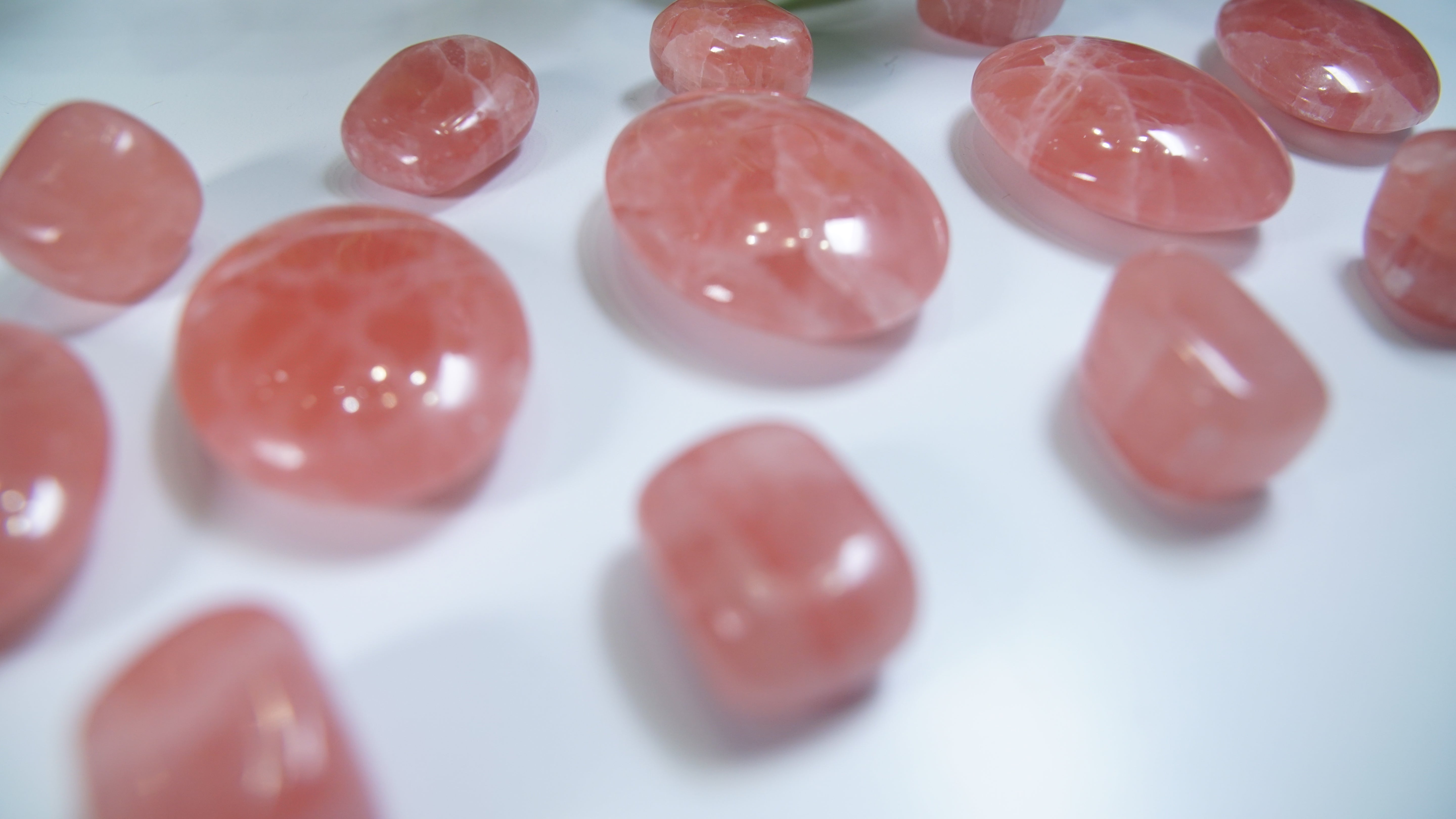 Rose Calcite Palms & Tumbles From Pakistan - Intuitively Selected