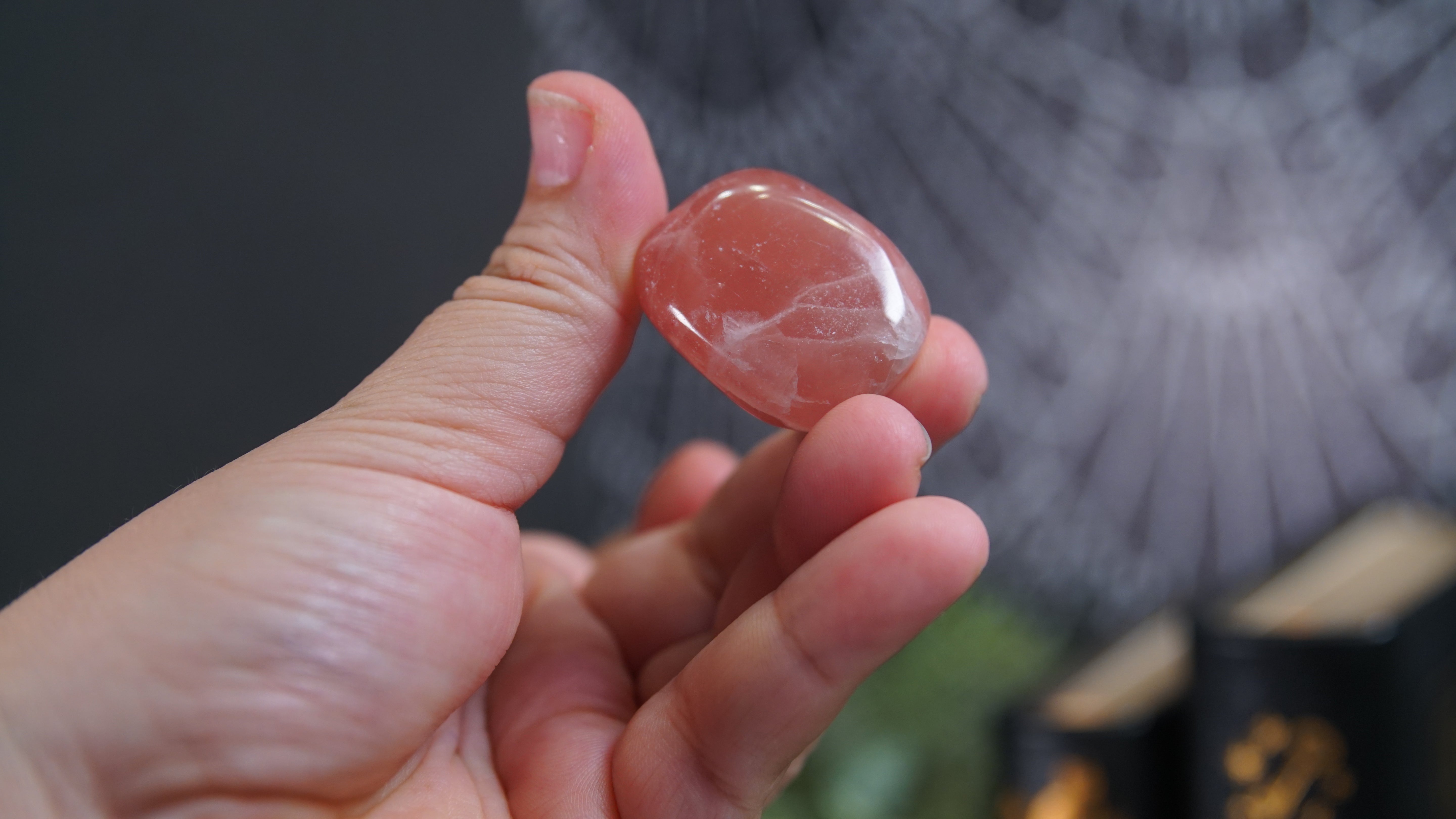 Rose Calcite Palms & Tumbles From Pakistan - Intuitively Selected