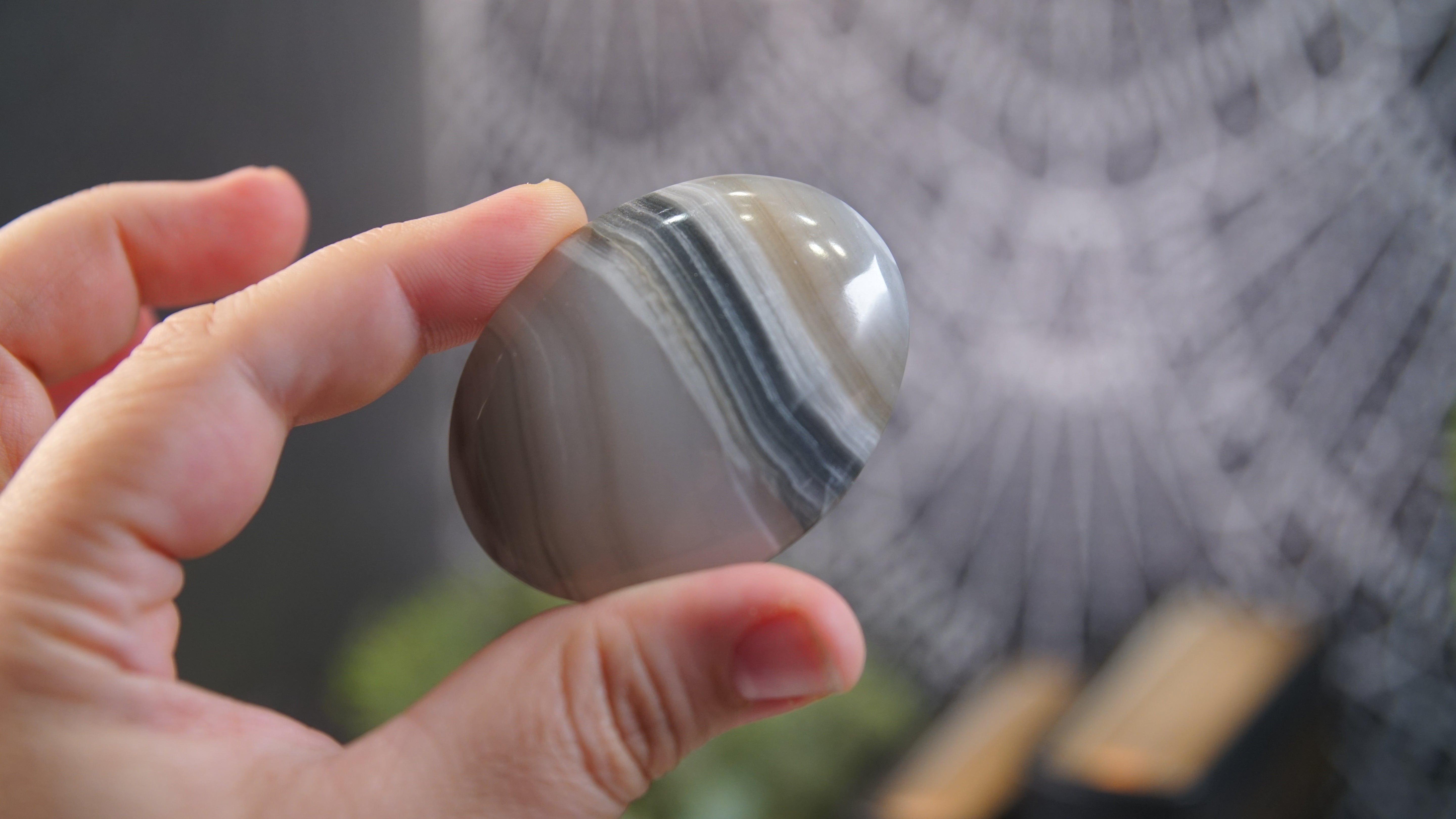 Black Onyx Calcite Palms From Pakistan - Intuitively Selected