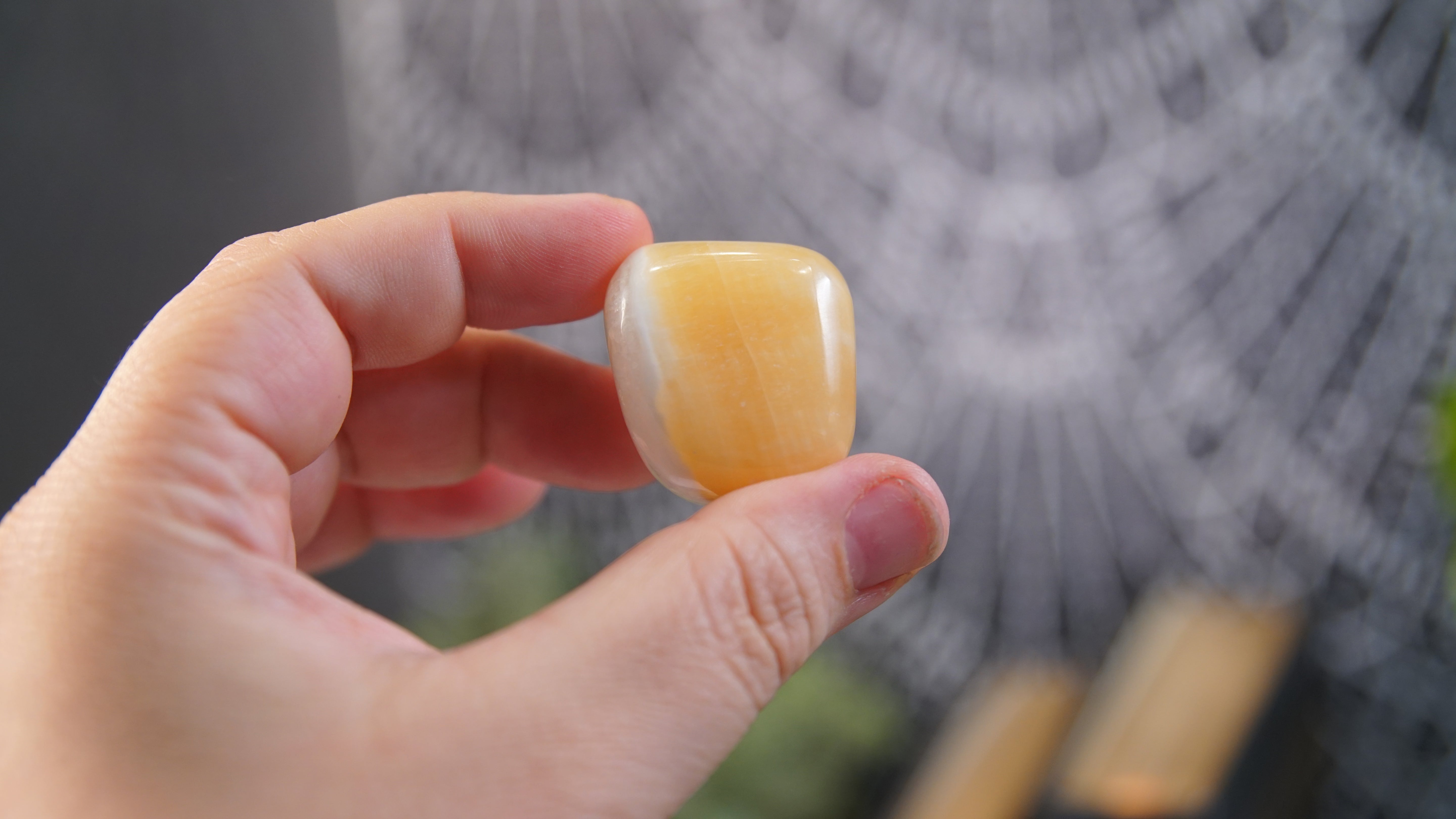Orange Calcite Tumbles From Pakistan - Intuitively Selected
