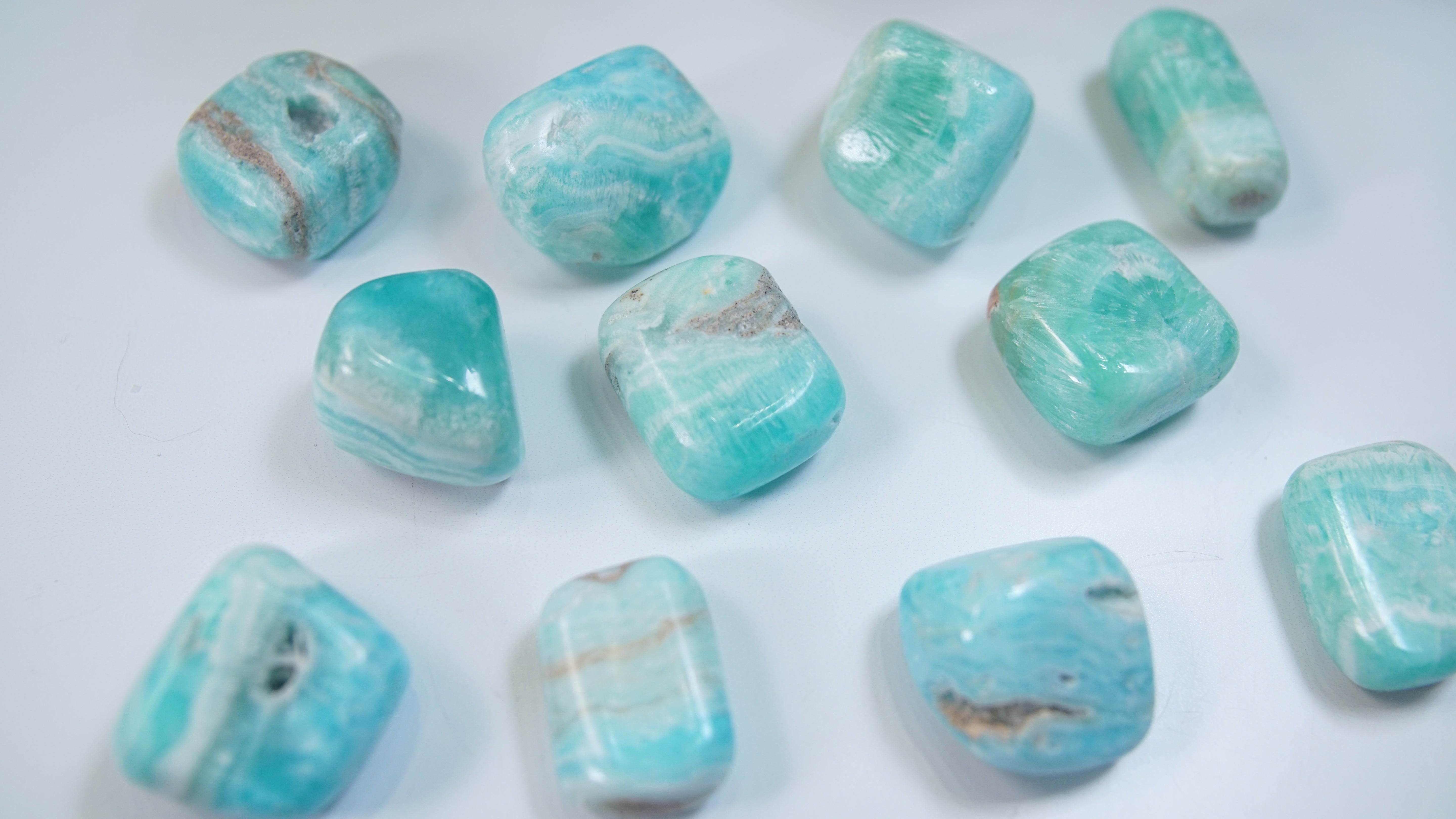 Caribbean Calcite Tumbles From Pakistan - Intuitively Selected