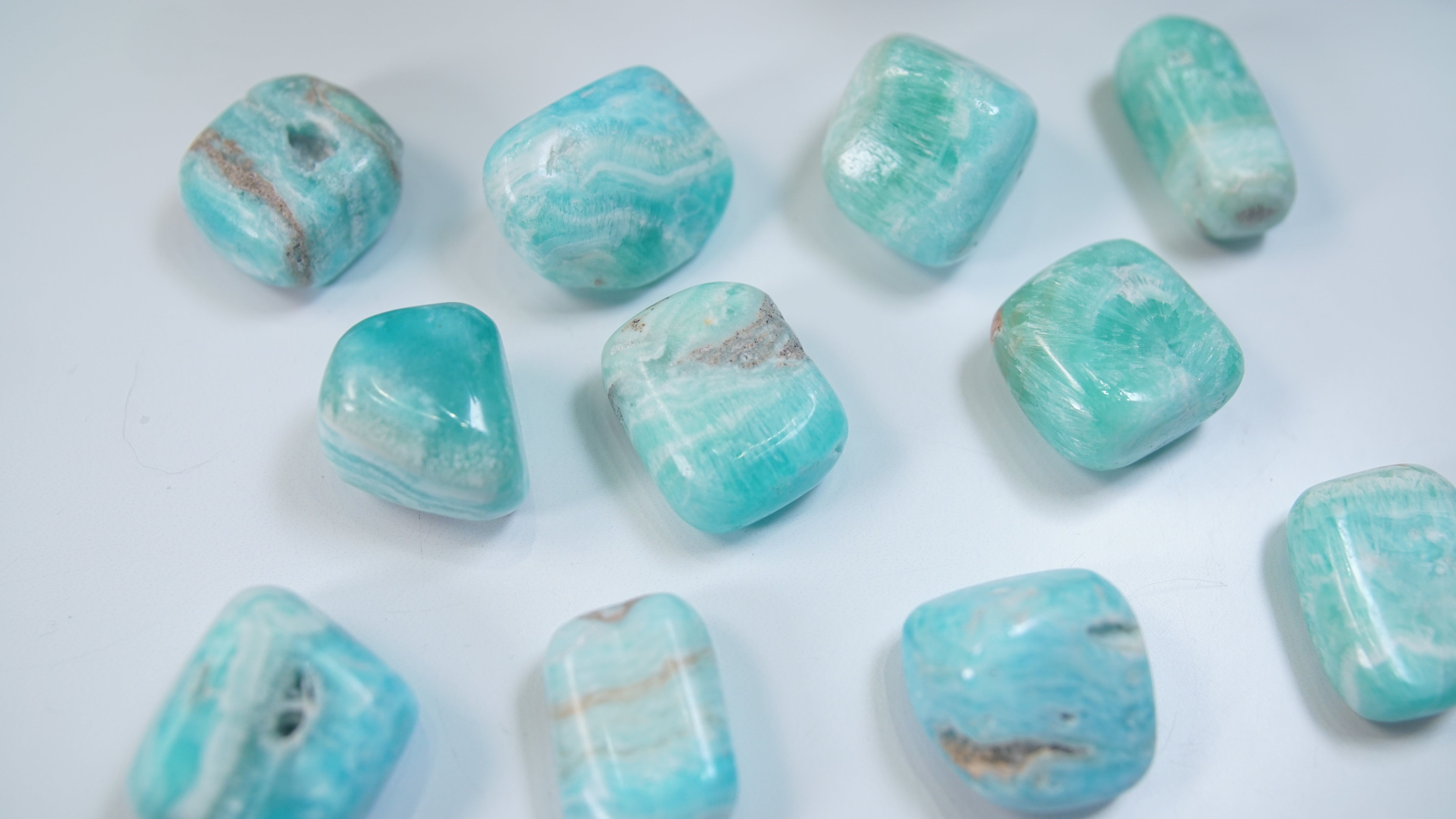Caribbean Calcite Tumbles From Pakistan - Intuitively Selected