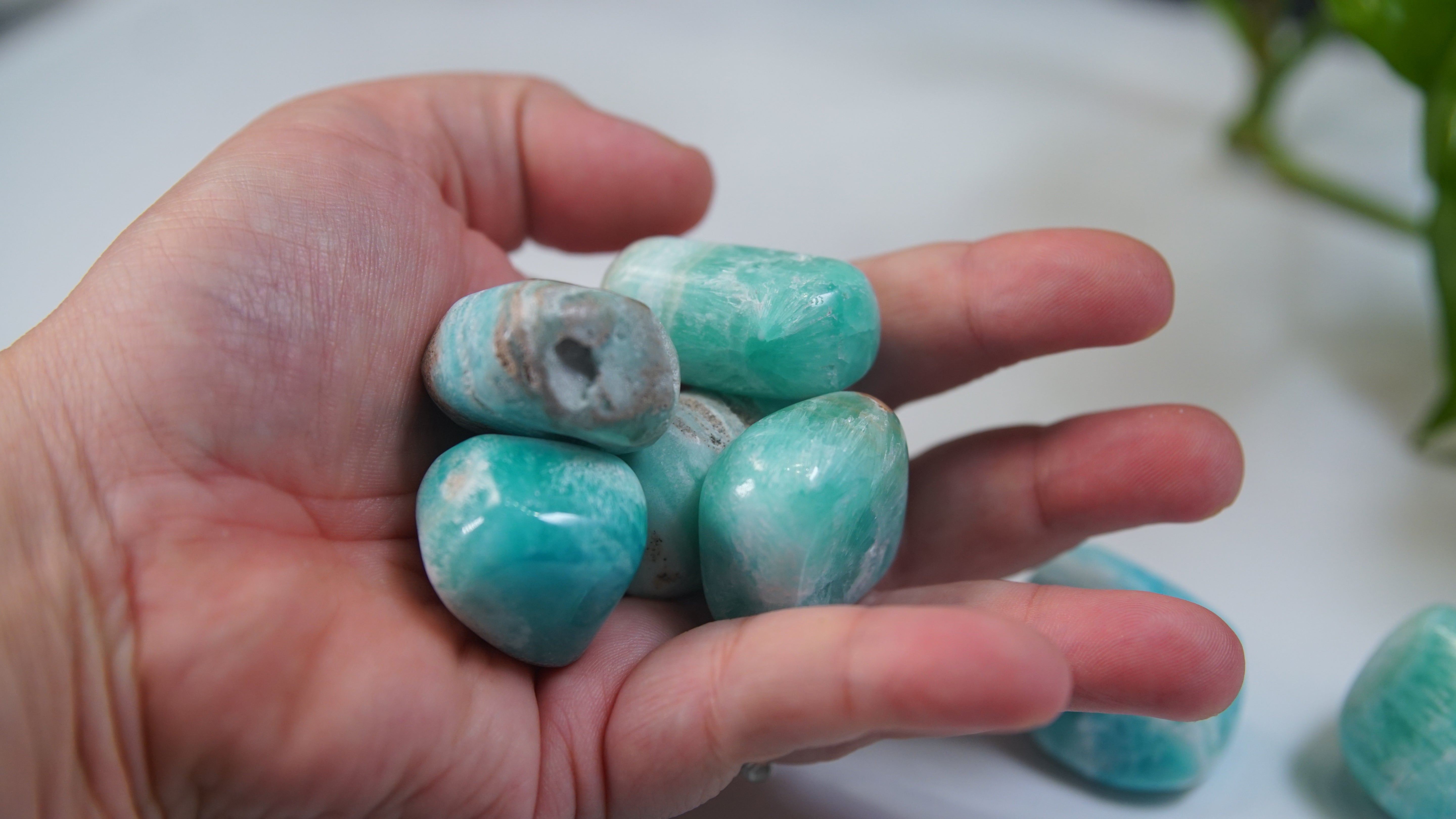 Caribbean Calcite Tumbles From Pakistan - Intuitively Selected