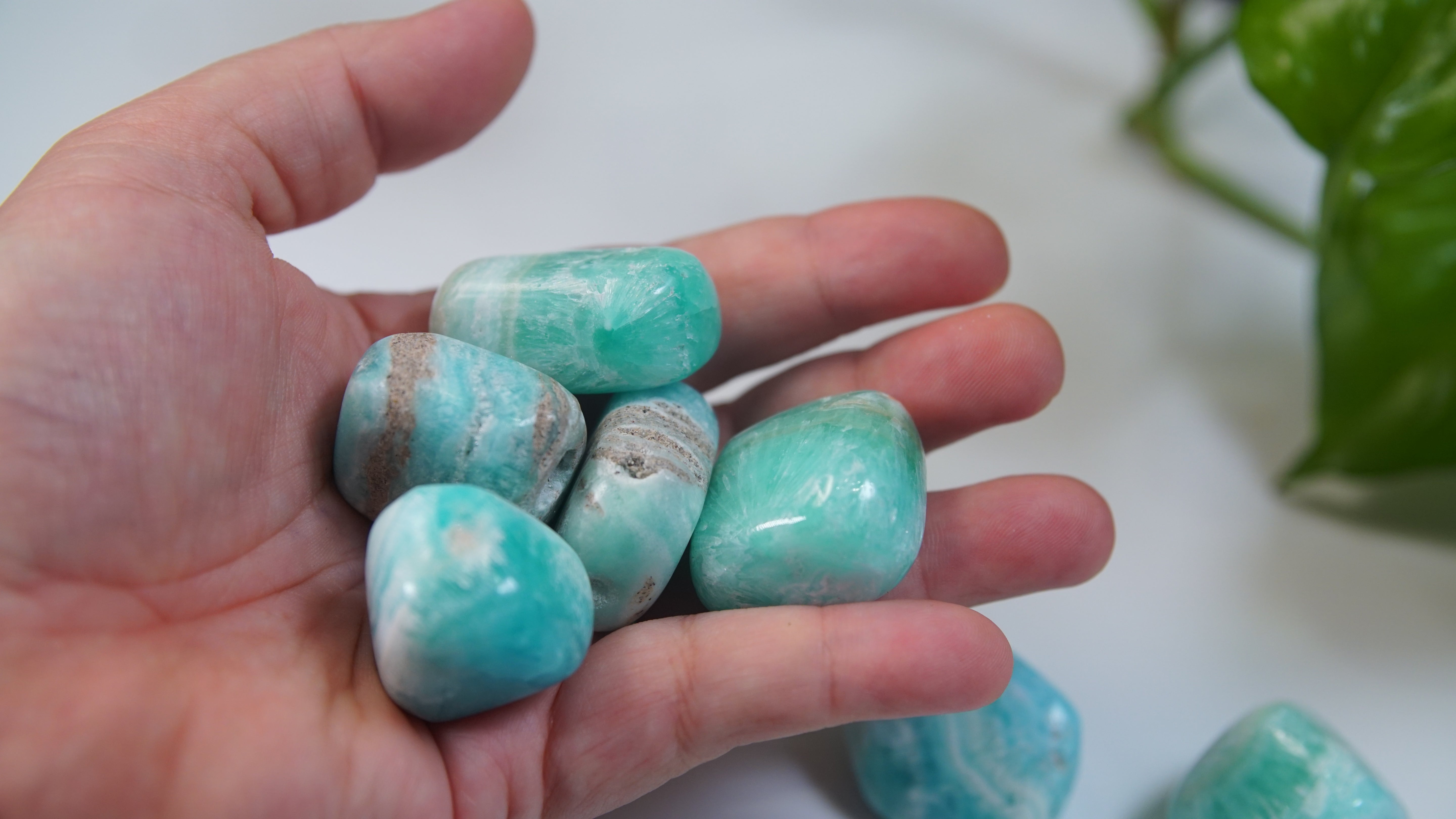 Caribbean Calcite Tumbles From Pakistan - Intuitively Selected