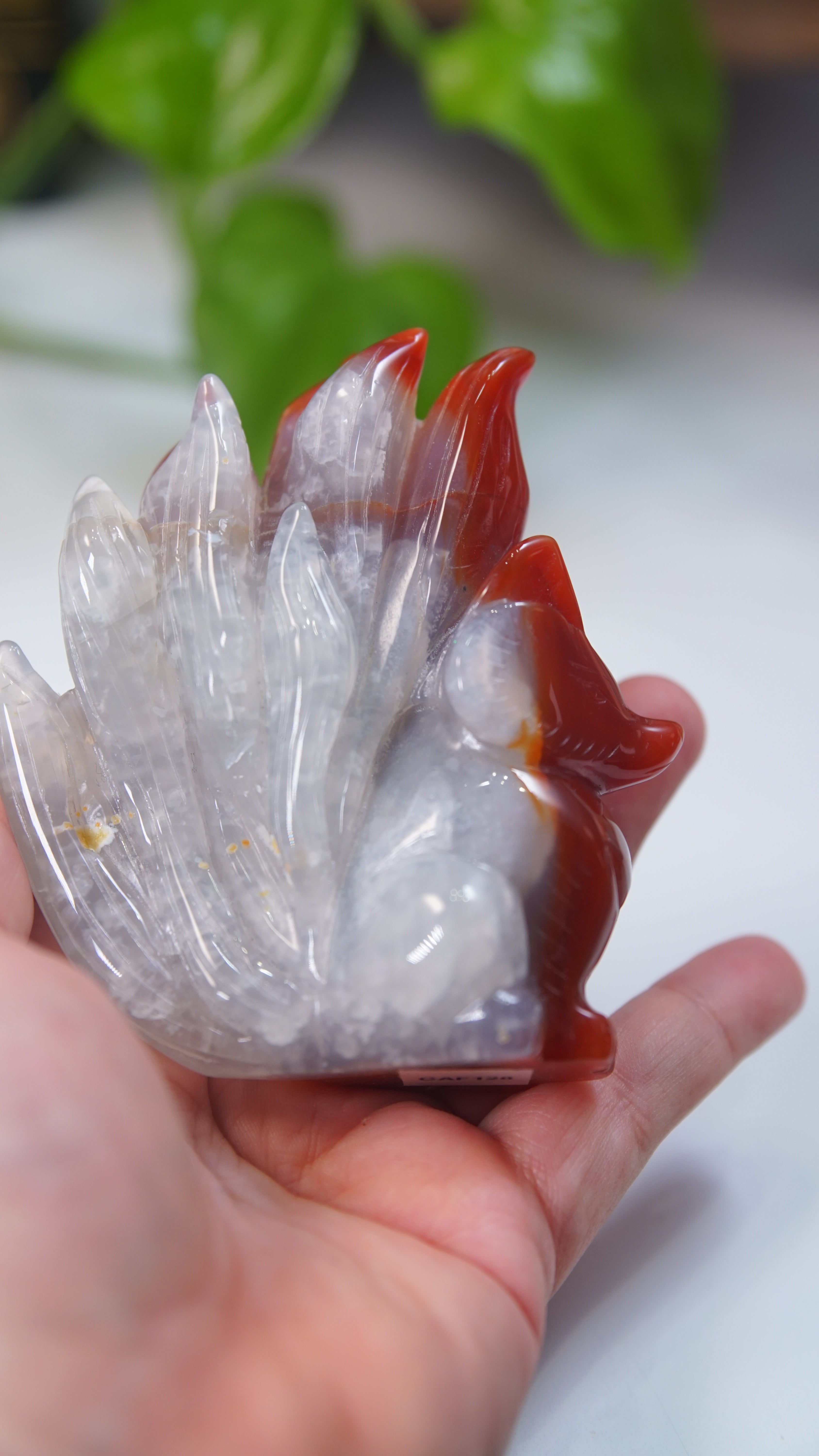 Druzy Carnelian Fox Boutique Carvings