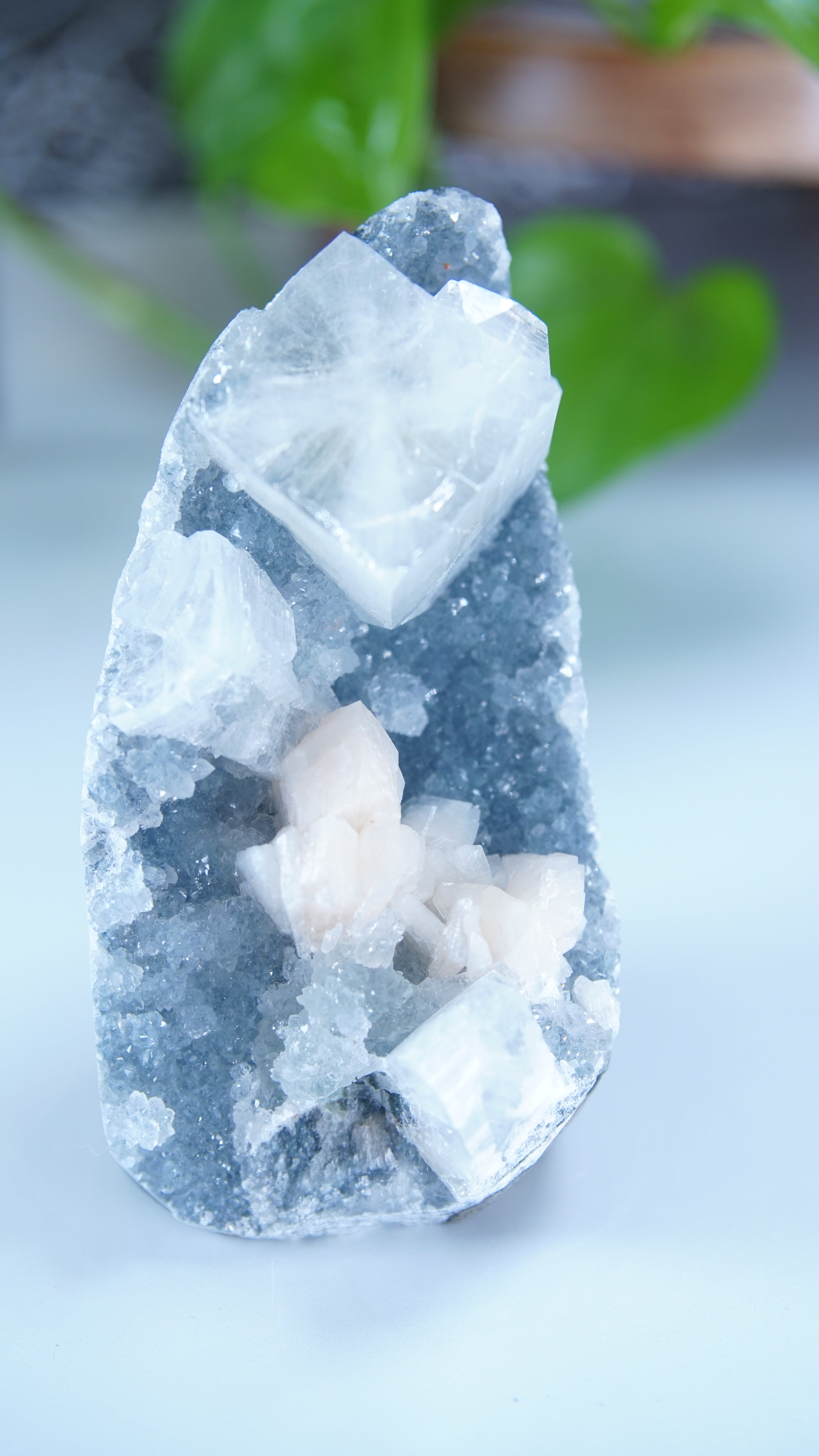 Diamond Apophyllite Blue Chalcedony Sugar Druzy Cluster | High Quality Diamond Apophyllite | US Seller