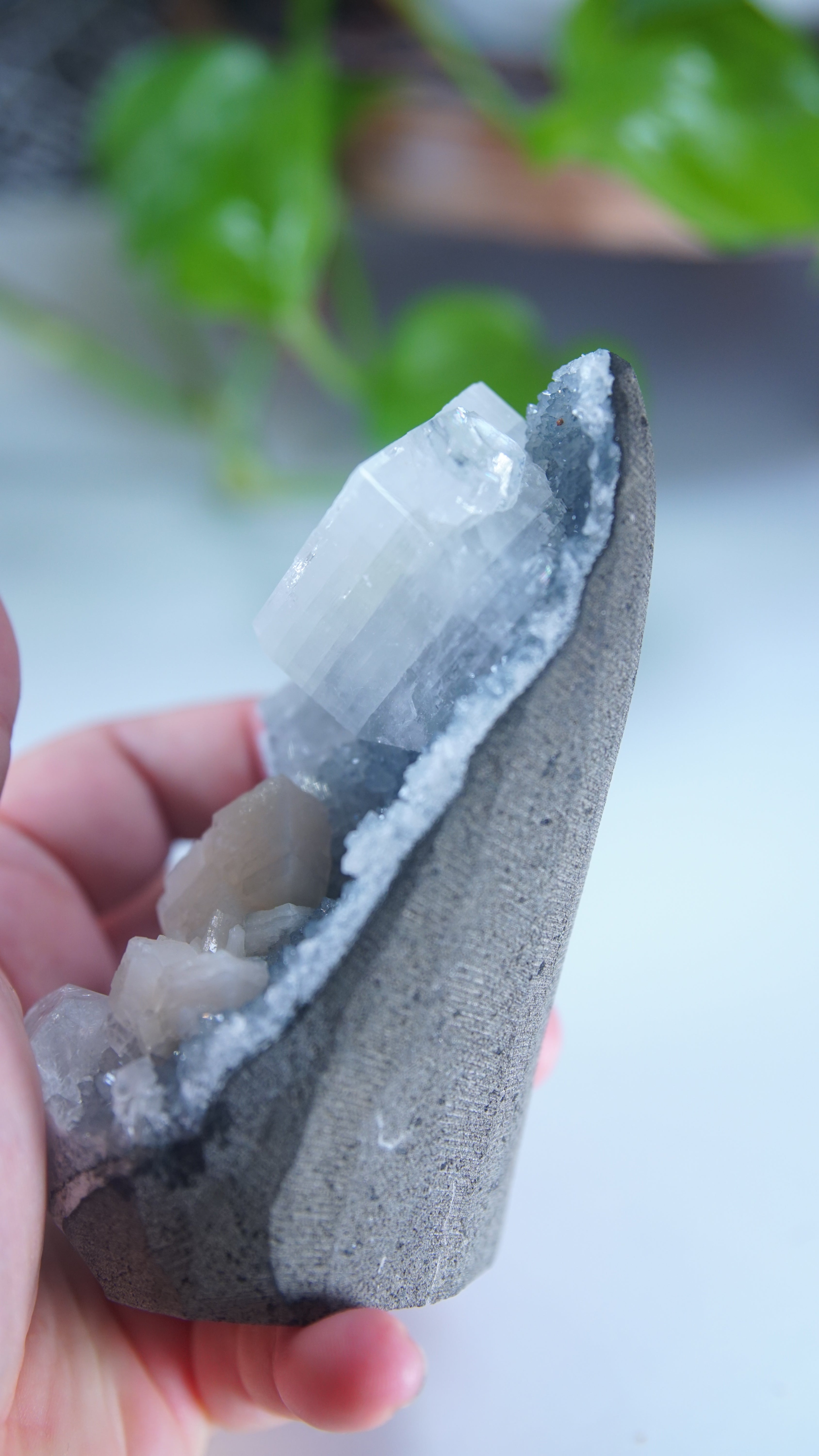 Diamond Apophyllite Blue Chalcedony Sugar Druzy Cluster | High Quality Diamond Apophyllite | US Seller
