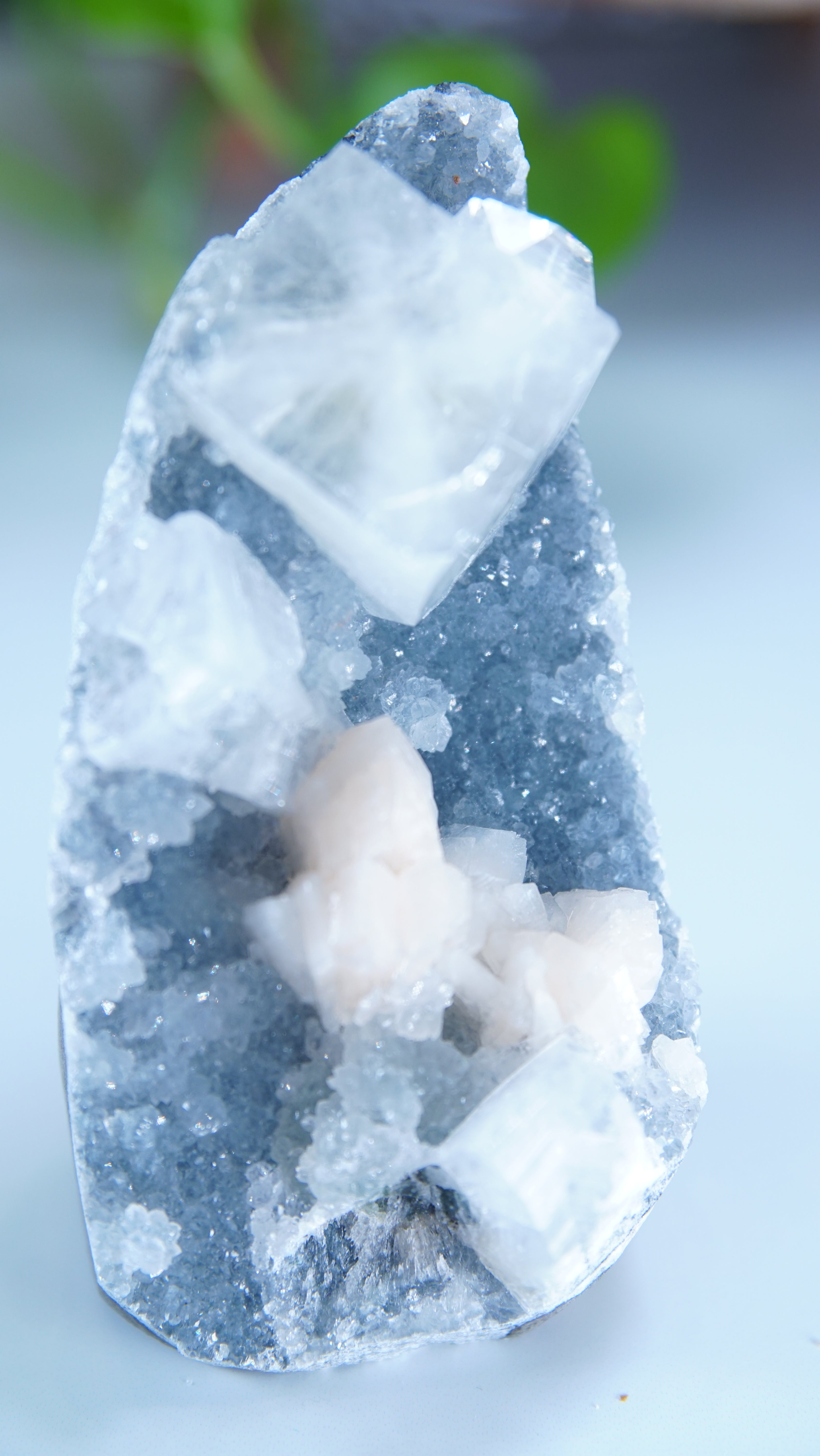 Diamond Apophyllite Blue Chalcedony Sugar Druzy Cluster | High Quality Diamond Apophyllite | US Seller